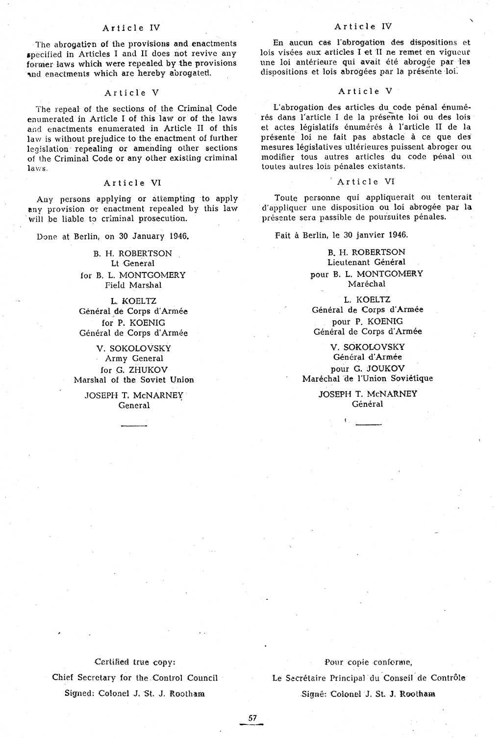 Amtsblatt des Kontrollrats (ABlKR) in Deutschland 1946, Seite 57/1 (ABlKR Dtl. 1946, S. 57/1)