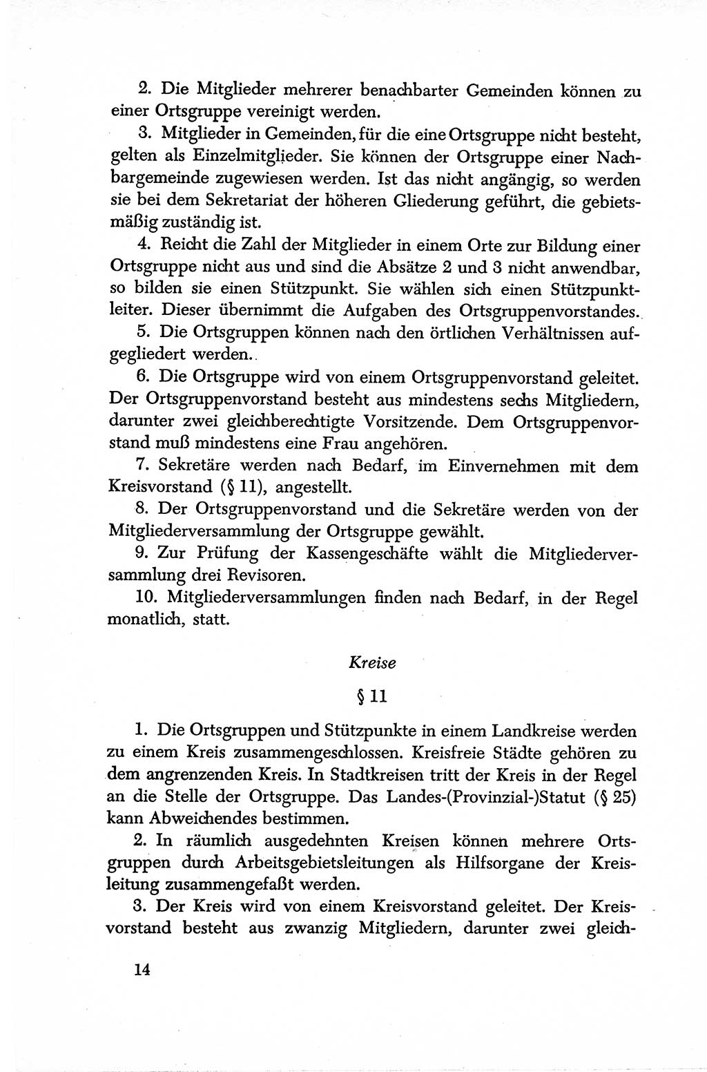 Dokumente der Sozialistischen Einheitspartei Deutschlands (SED) [Sowjetische Besatzungszone (SBZ) Deutschlands] 1946-1948, Seite 14 (Dok. SED SBZ Dtl. 1946-1948, S. 14)