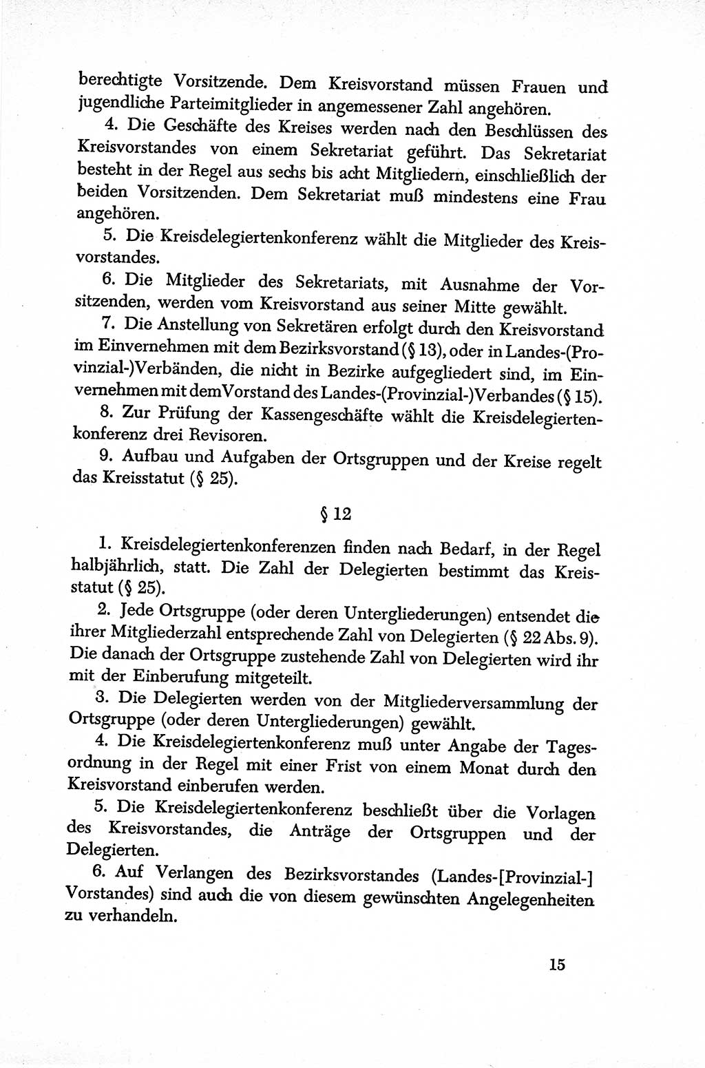 Dokumente der Sozialistischen Einheitspartei Deutschlands (SED) [Sowjetische Besatzungszone (SBZ) Deutschlands] 1946-1948, Seite 15 (Dok. SED SBZ Dtl. 1946-1948, S. 15)