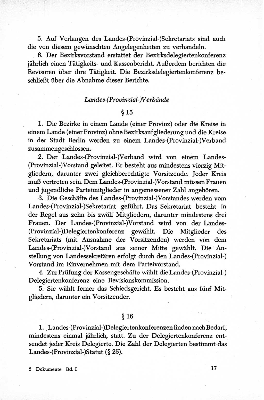 Dokumente der Sozialistischen Einheitspartei Deutschlands (SED) [Sowjetische Besatzungszone (SBZ) Deutschlands] 1946-1948, Seite 17 (Dok. SED SBZ Dtl. 1946-1948, S. 17)