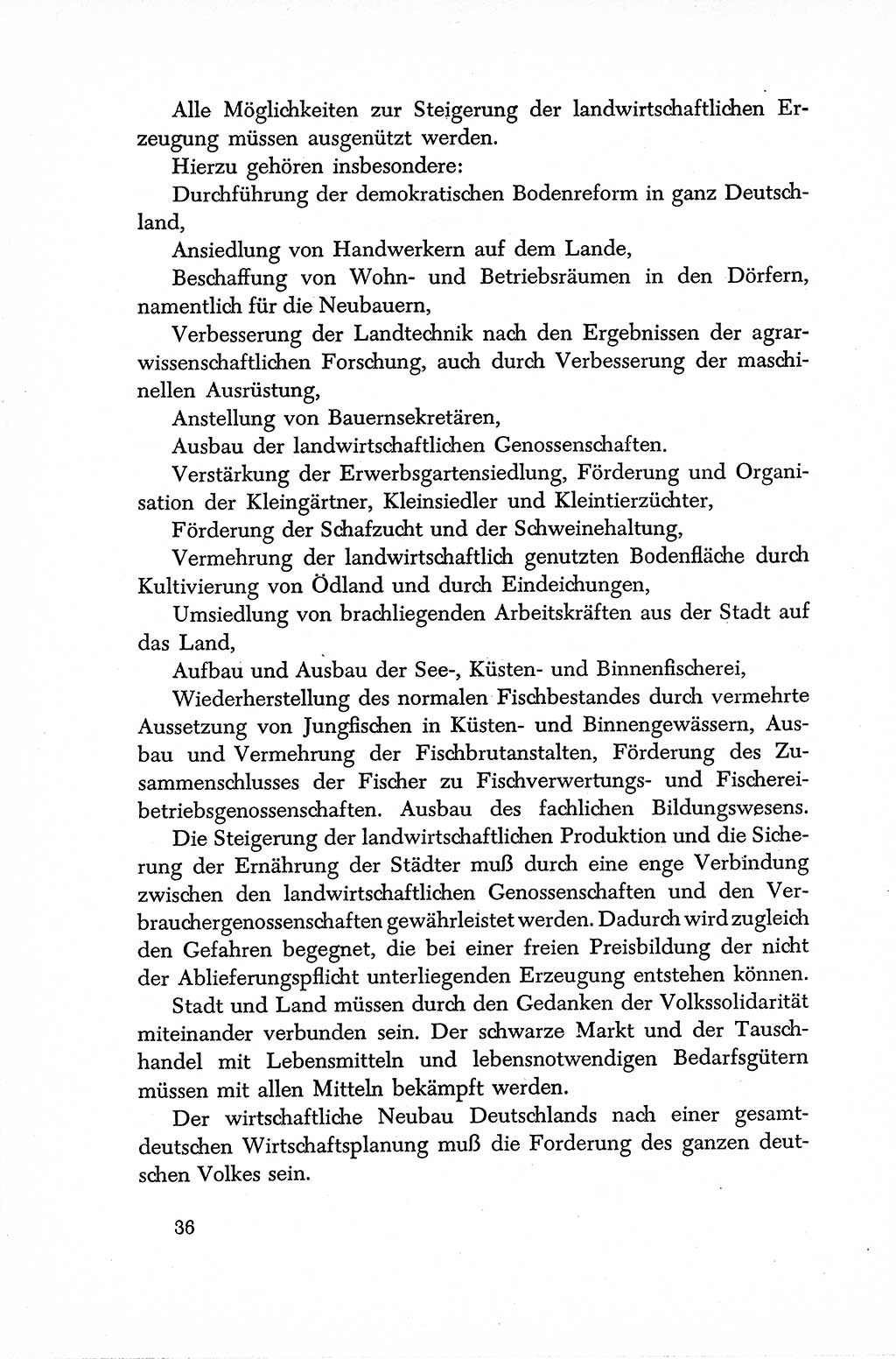 Dokumente der Sozialistischen Einheitspartei Deutschlands (SED) [Sowjetische Besatzungszone (SBZ) Deutschlands] 1946-1948, Seite 36 (Dok. SED SBZ Dtl. 1946-1948, S. 36)