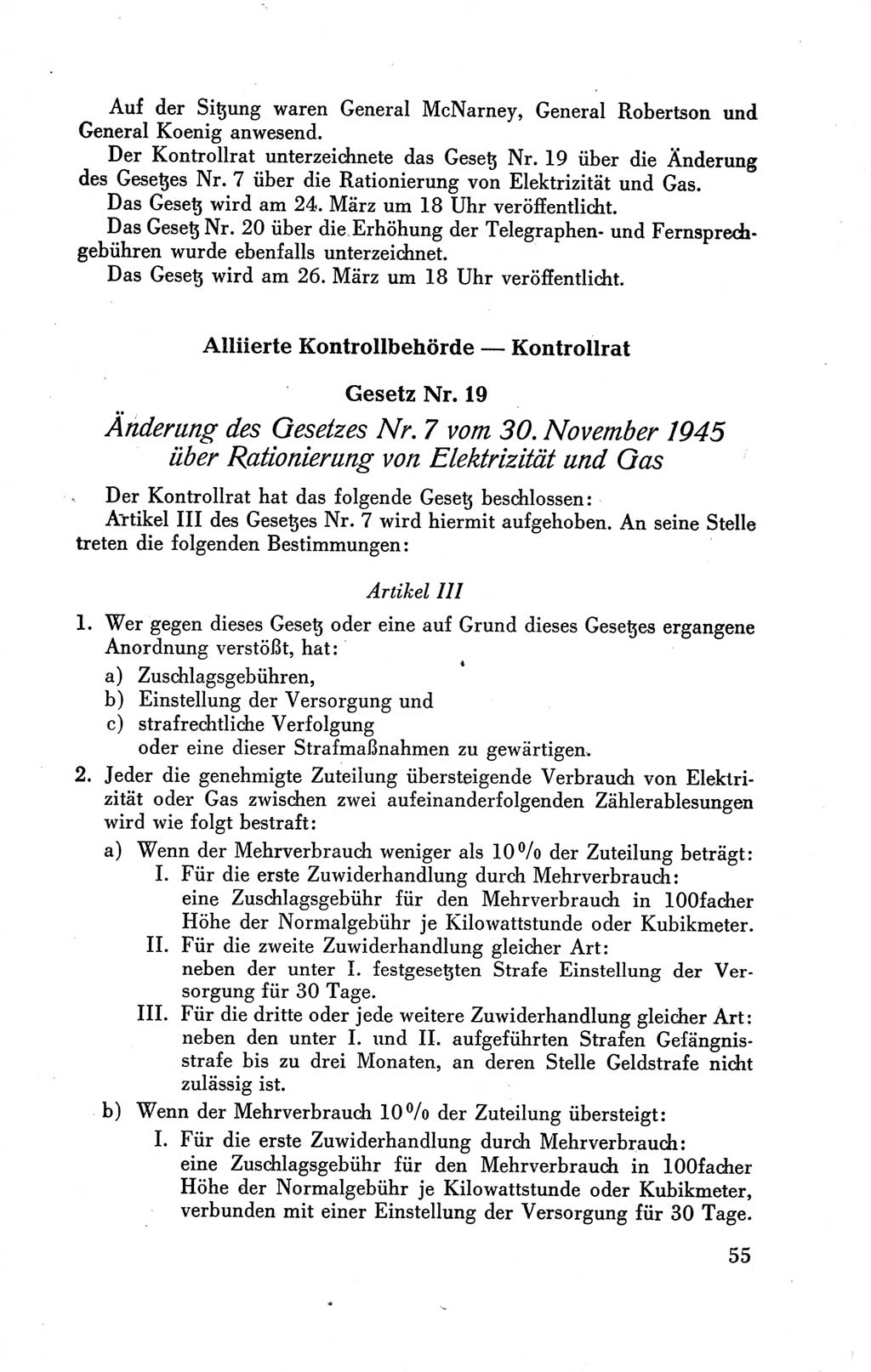 Der Alliierte Kontrollrat für Deutschland - Die Alliierte Kommandantur der Stadt Berlin, Kommuniqués, Gesetze, Direktiven, Befehle, Anordnungen, Sammelheft 2 1946, Seite 55 (AKR Dtl., All. Kdtr. Bln., 1946, S. 55)