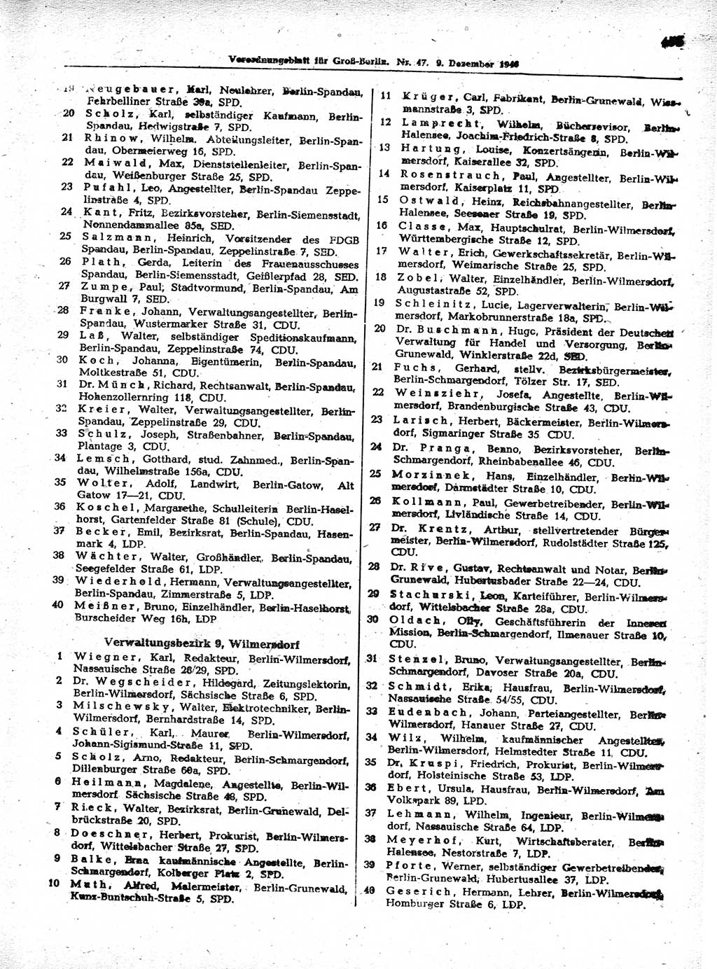 Verordnungsblatt (VOBl.) der Stadt Berlin, für Groß-Berlin 1946, Seite 453 (VOBl. Bln. 1946, S. 453)