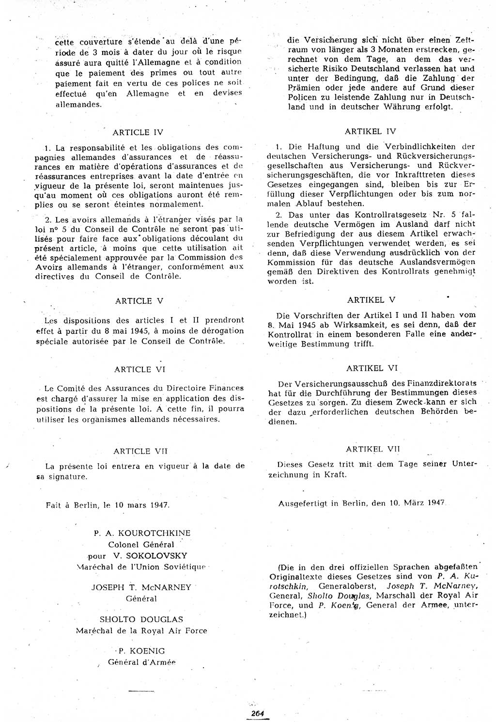 Amtsblatt des Kontrollrats (ABlKR) in Deutschland 1947, Seite 264/2 (ABlKR Dtl. 1947, S. 264/2)