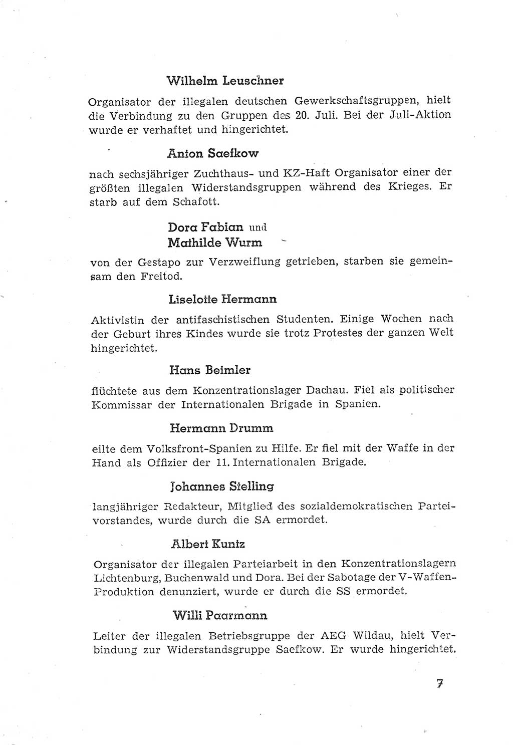 Protokoll der Verhandlungen des 2. Parteitages der Sozialistischen Einheitspartei Deutschlands (SED) [Sowjetische Besatzungszone (SBZ) Deutschlands] 1947, Seite 7 (Prot. Verh. 2. PT SED SBZ Dtl. 1947, S. 7)