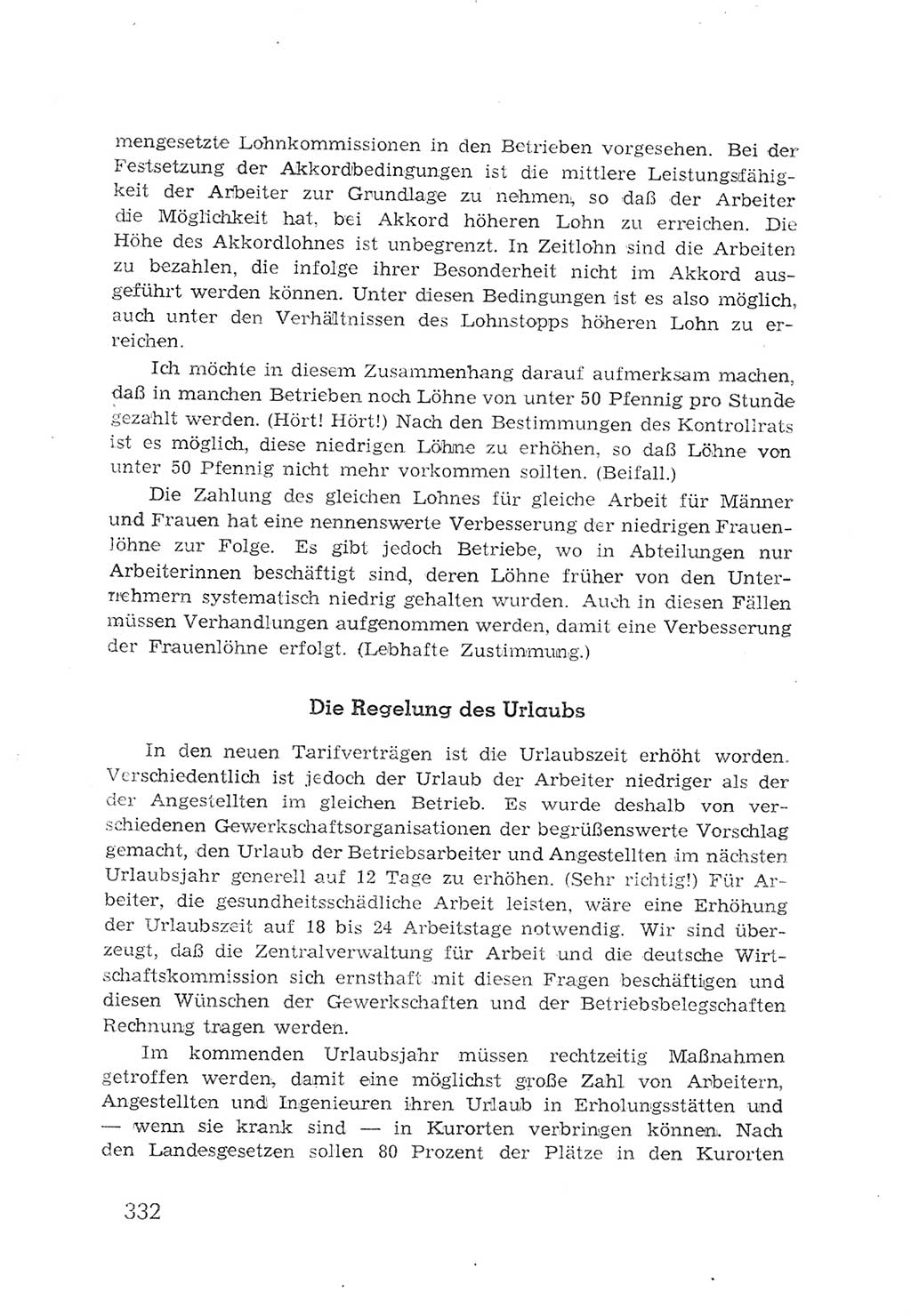 Protokoll der Verhandlungen des 2. Parteitages der Sozialistischen Einheitspartei Deutschlands (SED) [Sowjetische Besatzungszone (SBZ) Deutschlands] 1947, Seite 332 (Prot. Verh. 2. PT SED SBZ Dtl. 1947, S. 332)