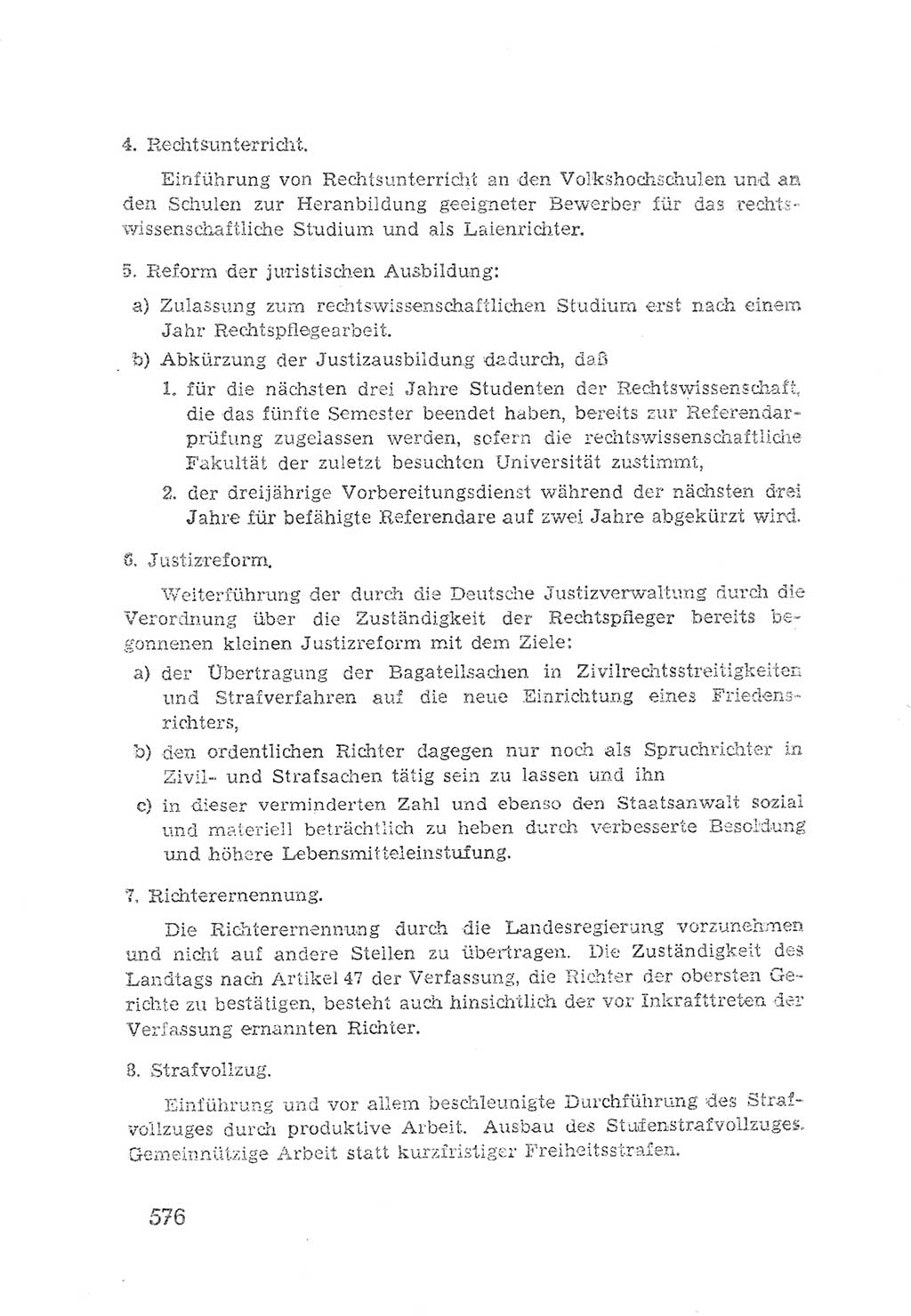 Protokoll der Verhandlungen des 2. Parteitages der Sozialistischen Einheitspartei Deutschlands (SED) [Sowjetische Besatzungszone (SBZ) Deutschlands] 1947, Seite 576 (Prot. Verh. 2. PT SED SBZ Dtl. 1947, S. 576)