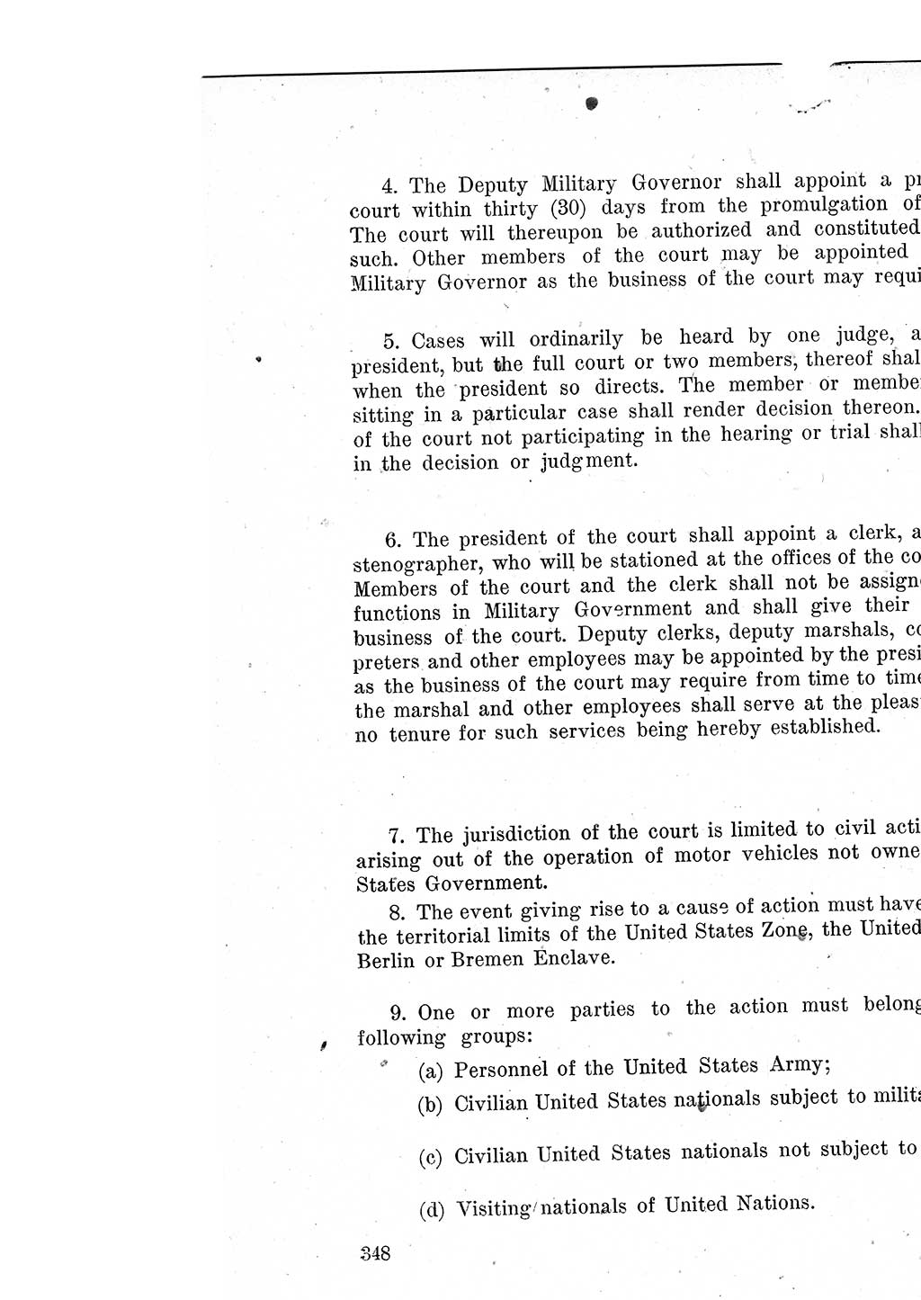 Das Recht der Besatzungsmacht (Deutschland), Proklamationen, Deklerationen, Verordnungen, Gesetze und Bekanntmachungen 1947, Seite 348 (R. Bes. Dtl. 1947, S. 348)