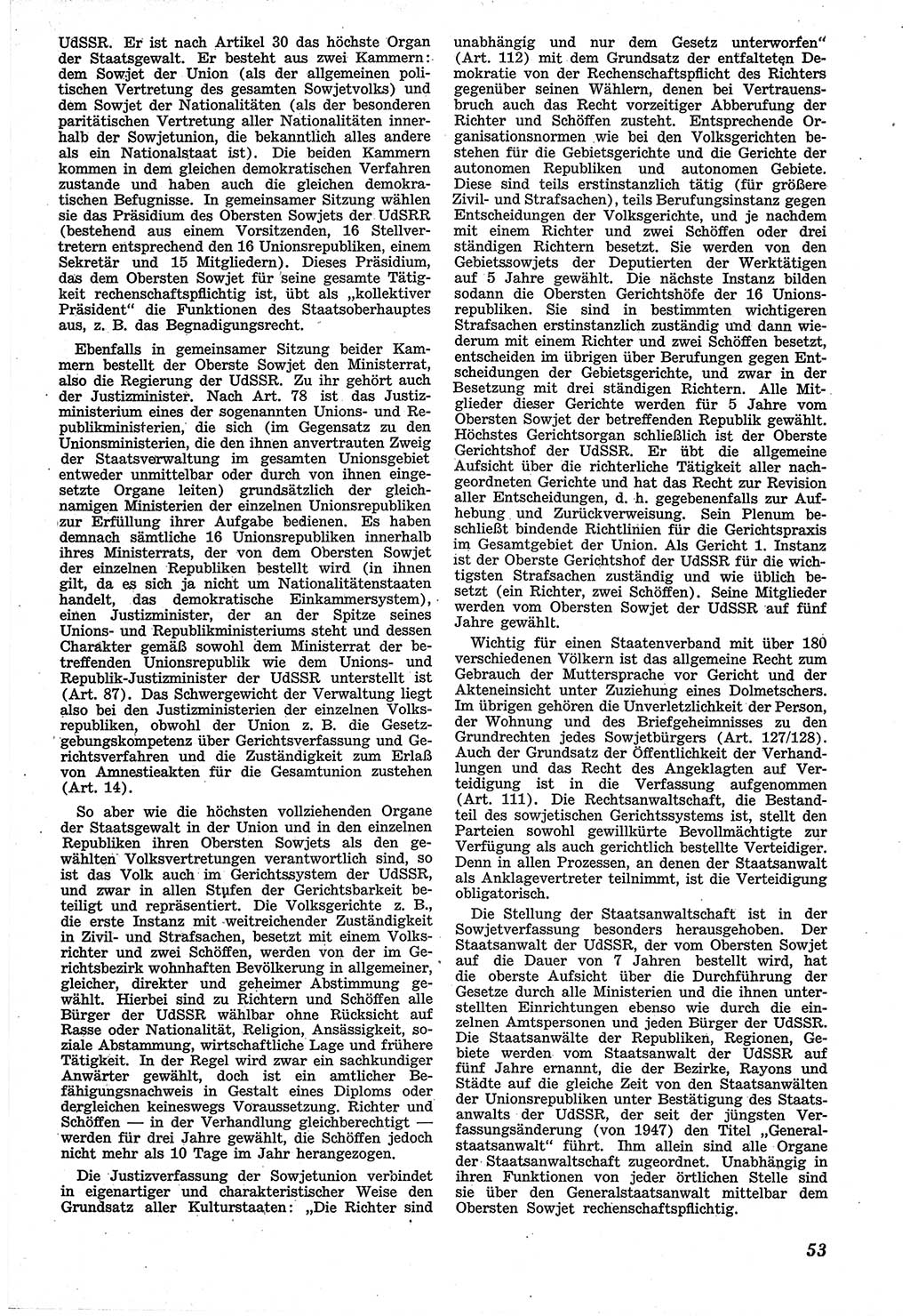 Neue Justiz (NJ), Zeitschrift für Recht und Rechtswissenschaft [Sowjetische Besatzungszone (SBZ) Deutschland], 1. Jahrgang 1947, Seite 53 (NJ SBZ Dtl. 1947, S. 53)