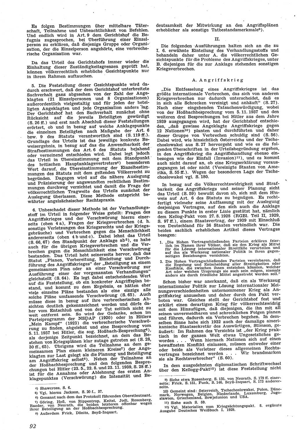 Neue Justiz (NJ), Zeitschrift für Recht und Rechtswissenschaft [Sowjetische Besatzungszone (SBZ) Deutschland], 1. Jahrgang 1947, Seite 92 (NJ SBZ Dtl. 1947, S. 92)