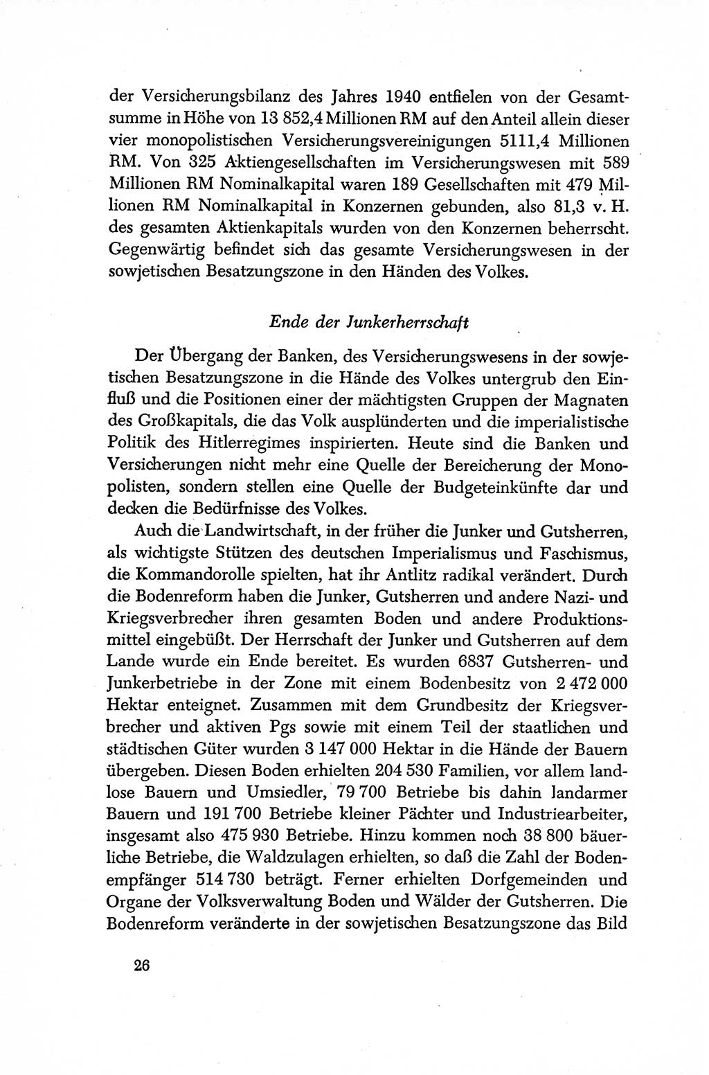 Dokumente der Sozialistischen Einheitspartei Deutschlands (SED) [Sowjetische Besatzungszone (SBZ) Deutschlands/Deutsche Demokratische Republik (DDR)] 1948-1950, Seite 26 (Dok. SED SBZ Dtl. DDR 1948-1950, S. 26)