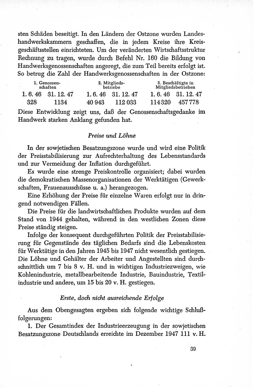 Dokumente der Sozialistischen Einheitspartei Deutschlands (SED) [Sowjetische Besatzungszone (SBZ) Deutschlands/Deutsche Demokratische Republik (DDR)] 1948-1950, Seite 39 (Dok. SED SBZ Dtl. DDR 1948-1950, S. 39)