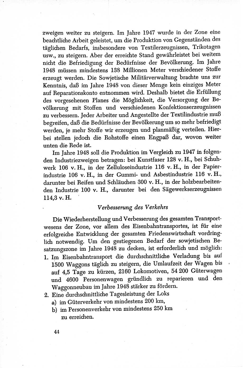 Dokumente der Sozialistischen Einheitspartei Deutschlands (SED) [Sowjetische Besatzungszone (SBZ) Deutschlands/Deutsche Demokratische Republik (DDR)] 1948-1950, Seite 44 (Dok. SED SBZ Dtl. DDR 1948-1950, S. 44)