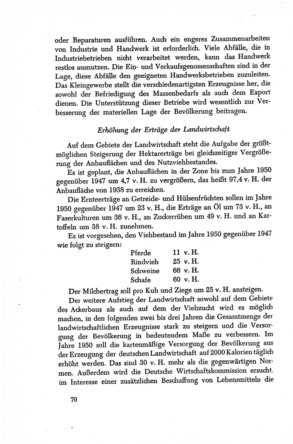 Dokumente der Sozialistischen Einheitspartei Deutschlands (SED) [Sowjetische Besatzungszone (SBZ) Deutschlands/Deutsche Demokratische Republik (DDR)] 1948-1950, Seite 70 (Dok. SED SBZ Dtl. DDR 1948-1950, S. 70)