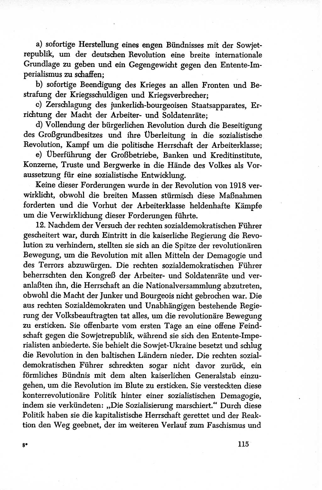 Dokumente der Sozialistischen Einheitspartei Deutschlands (SED) [Sowjetische Besatzungszone (SBZ) Deutschlands/Deutsche Demokratische Republik (DDR)] 1948-1950, Seite 115 (Dok. SED SBZ Dtl. DDR 1948-1950, S. 115)