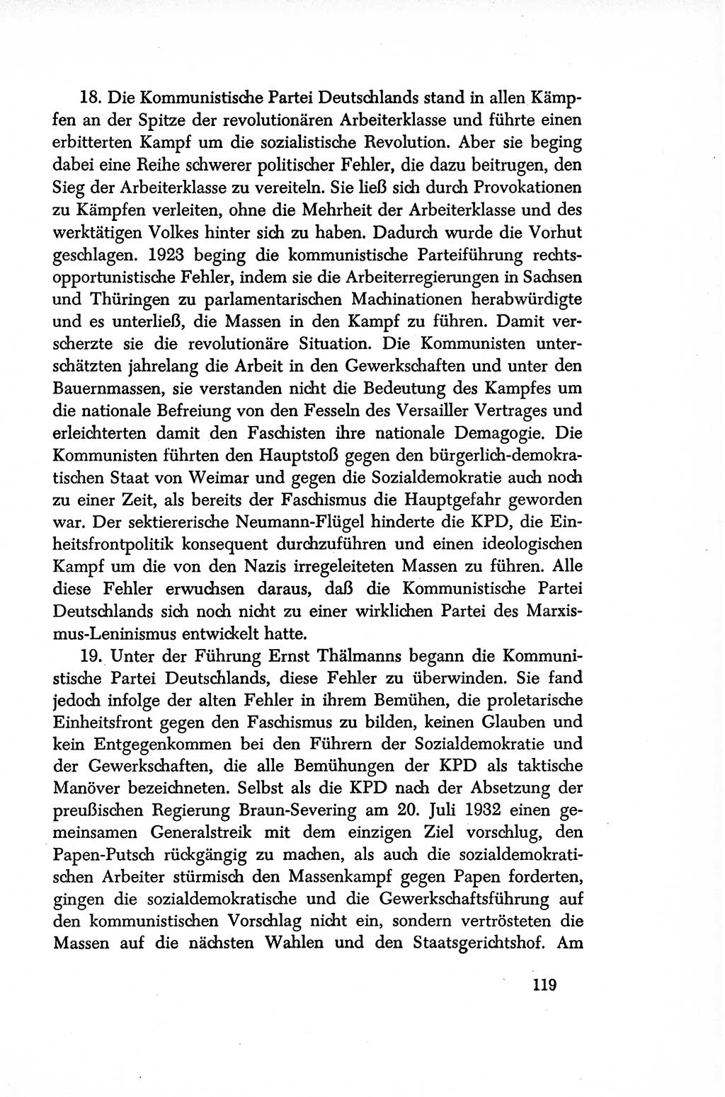 Dokumente der Sozialistischen Einheitspartei Deutschlands (SED) [Sowjetische Besatzungszone (SBZ) Deutschlands/Deutsche Demokratische Republik (DDR)] 1948-1950, Seite 119 (Dok. SED SBZ Dtl. DDR 1948-1950, S. 119)