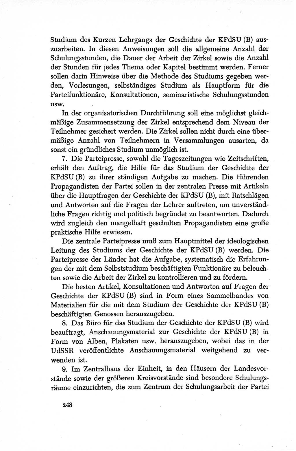 Dokumente der Sozialistischen Einheitspartei Deutschlands (SED) [Sowjetische Besatzungszone (SBZ) Deutschlands/Deutsche Demokratische Republik (DDR)] 1948-1950, Seite 248 (Dok. SED SBZ Dtl. DDR 1948-1950, S. 248)