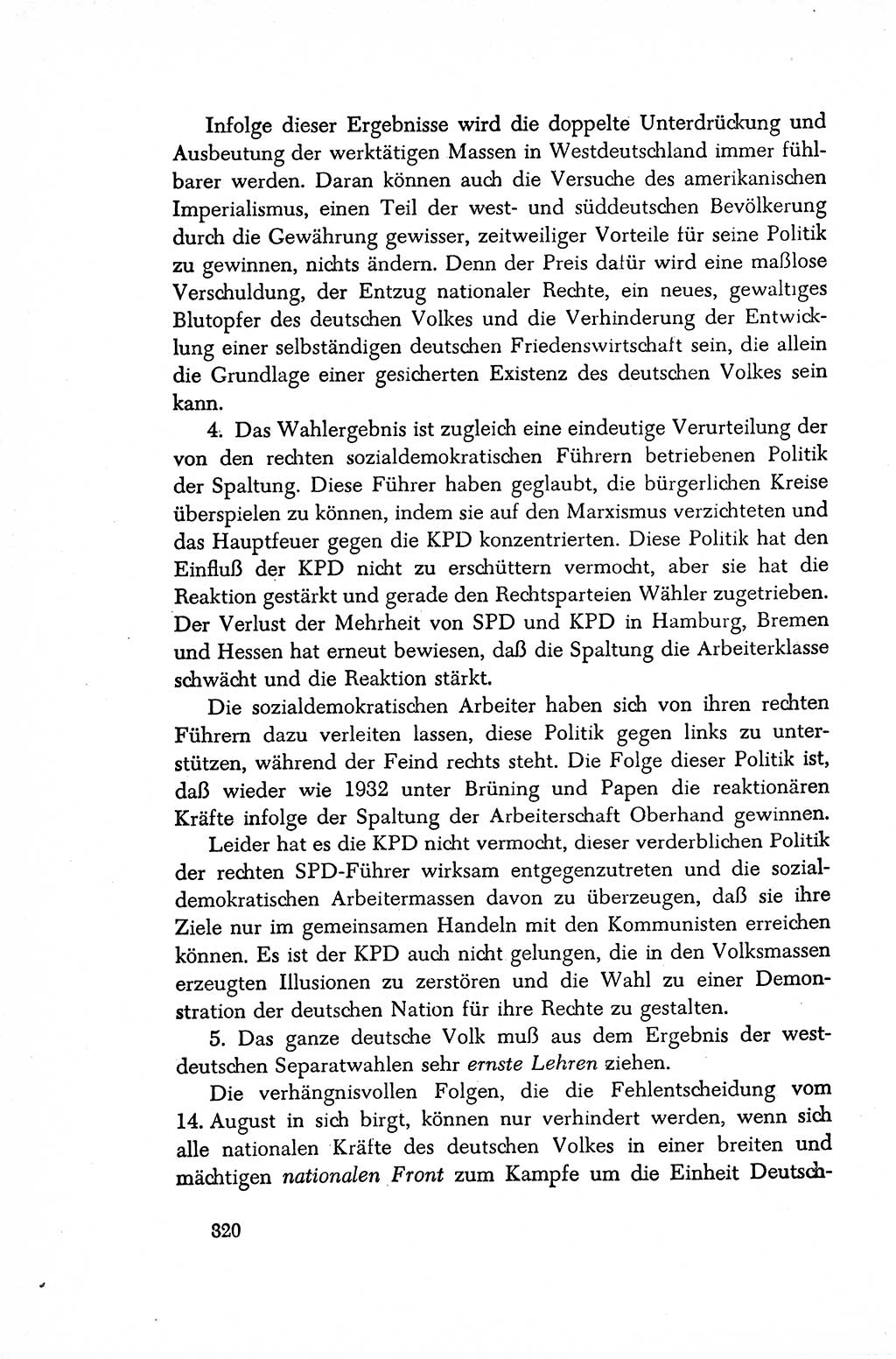 Dokumente der Sozialistischen Einheitspartei Deutschlands (SED) [Sowjetische Besatzungszone (SBZ) Deutschlands/Deutsche Demokratische Republik (DDR)] 1948-1950, Seite 320 (Dok. SED SBZ Dtl. DDR 1948-1950, S. 320)