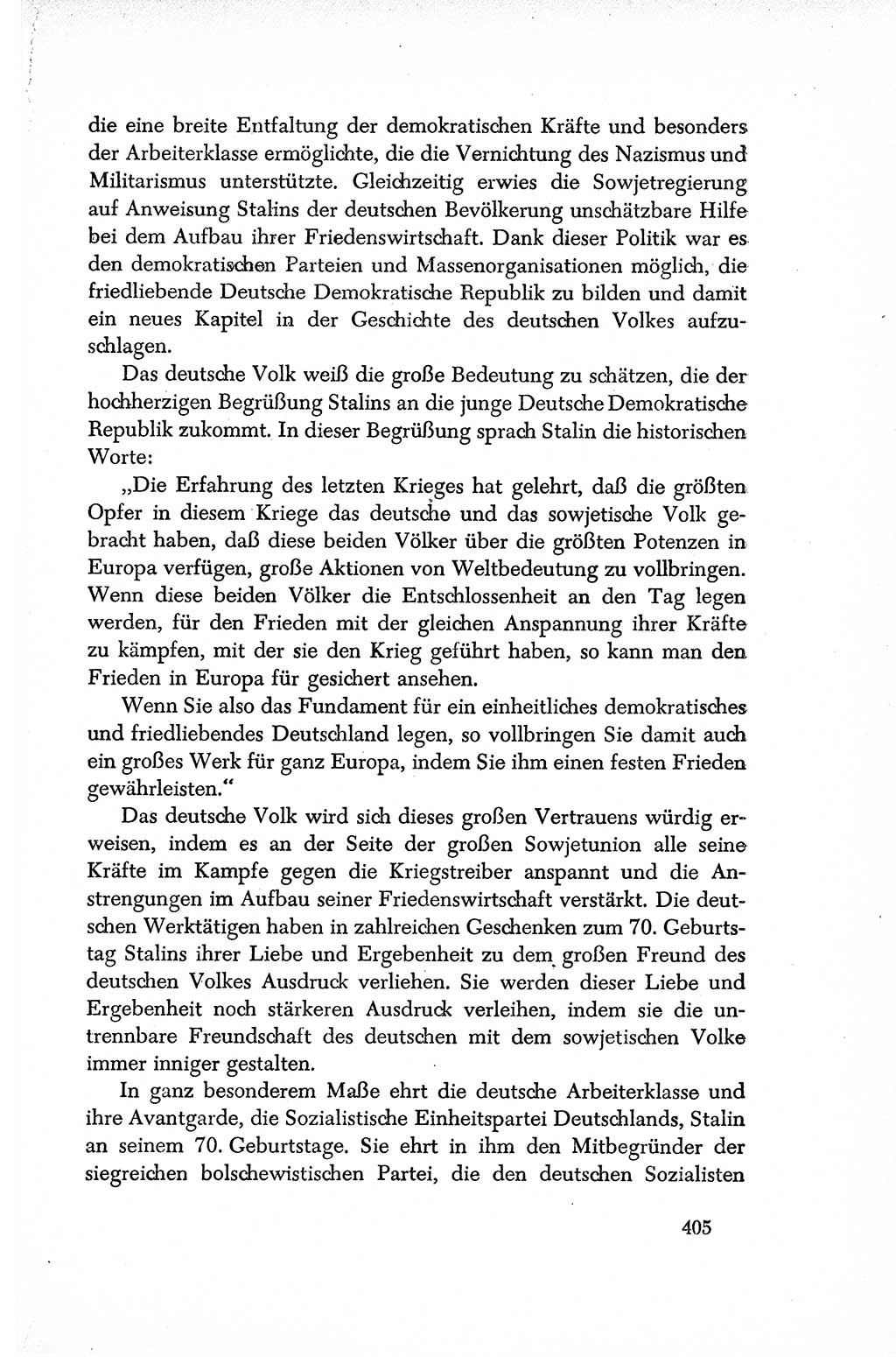 Dokumente der Sozialistischen Einheitspartei Deutschlands (SED) [Sowjetische Besatzungszone (SBZ) Deutschlands/Deutsche Demokratische Republik (DDR)] 1948-1950, Seite 405 (Dok. SED SBZ Dtl. DDR 1948-1950, S. 405)