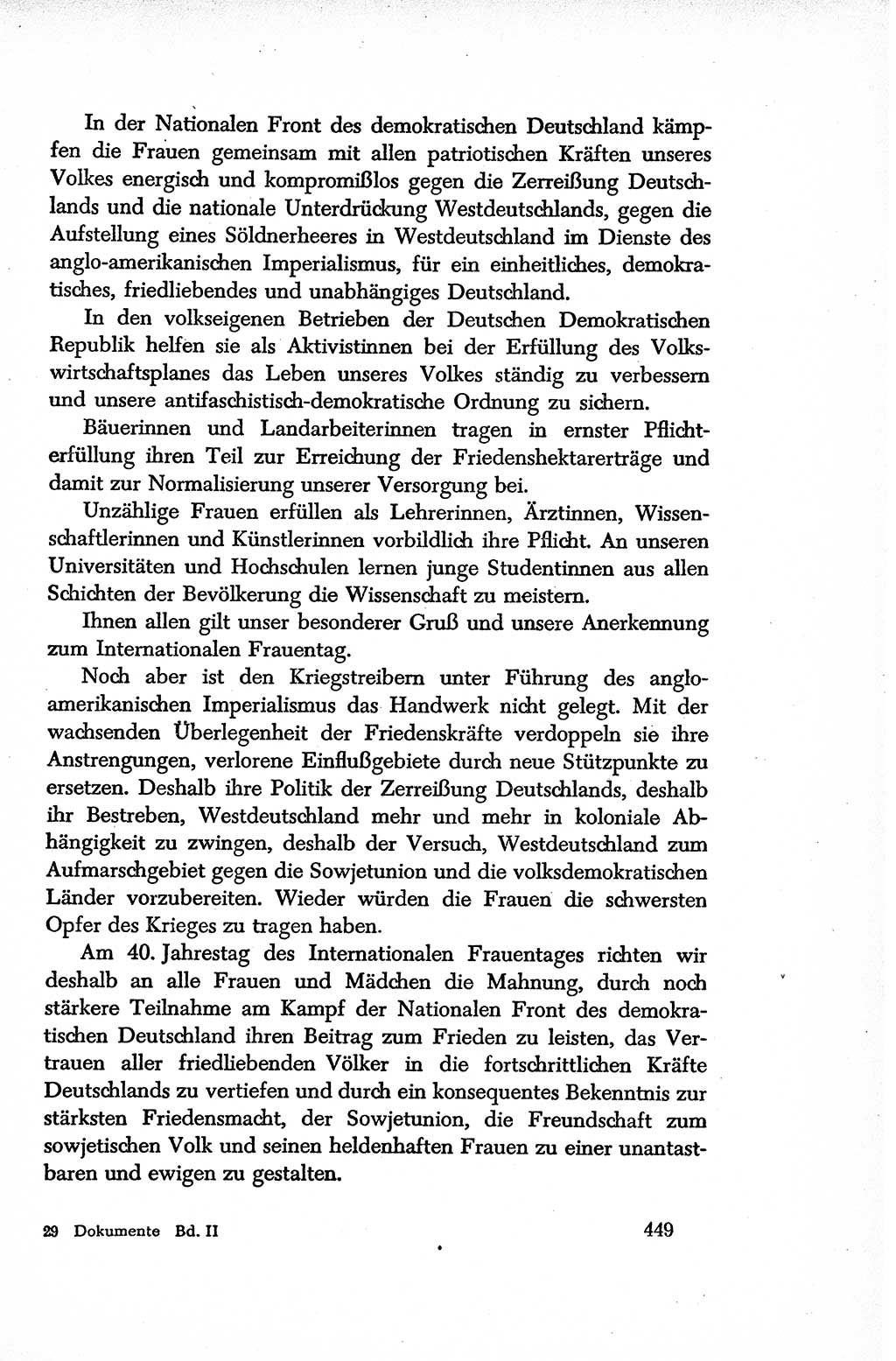 Dokumente der Sozialistischen Einheitspartei Deutschlands (SED) [Sowjetische Besatzungszone (SBZ) Deutschlands/Deutsche Demokratische Republik (DDR)] 1948-1950, Seite 449 (Dok. SED SBZ Dtl. DDR 1948-1950, S. 449)