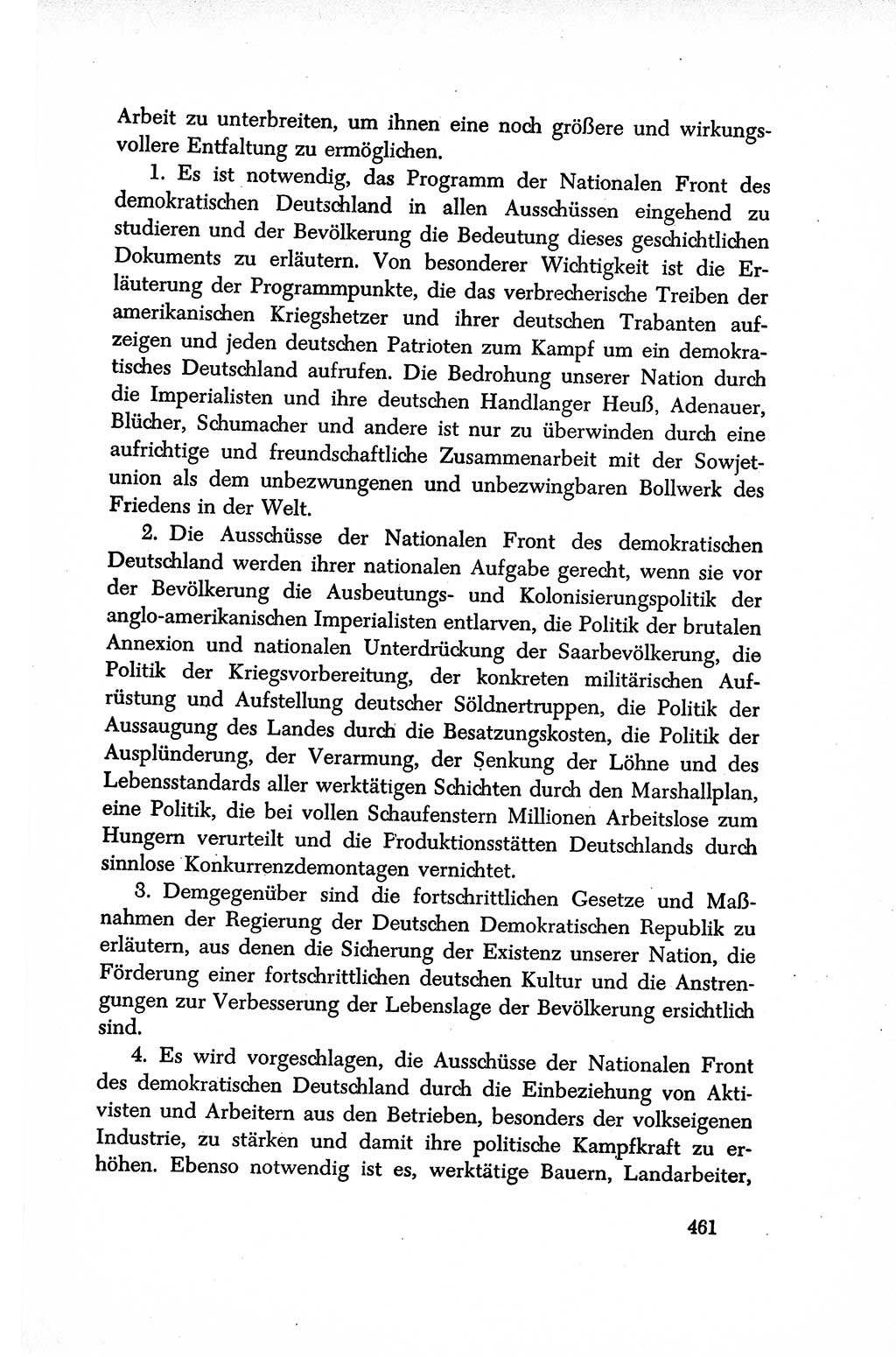 Dokumente der Sozialistischen Einheitspartei Deutschlands (SED) [Sowjetische Besatzungszone (SBZ) Deutschlands/Deutsche Demokratische Republik (DDR)] 1948-1950, Seite 461 (Dok. SED SBZ Dtl. DDR 1948-1950, S. 461)