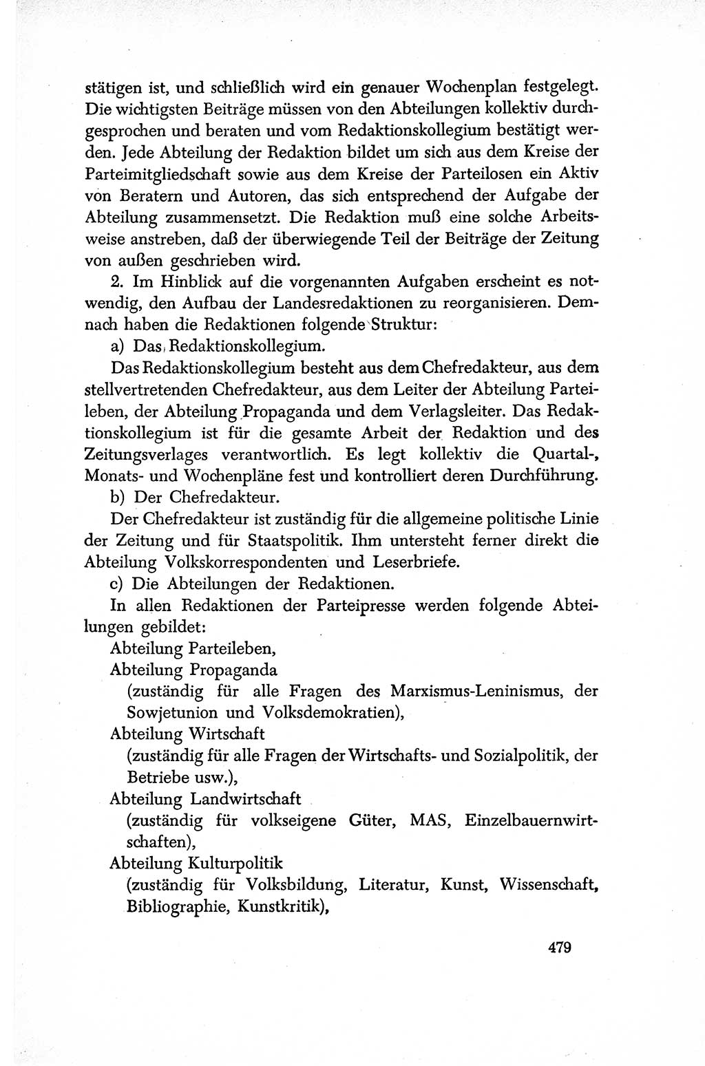 Dokumente der Sozialistischen Einheitspartei Deutschlands (SED) [Sowjetische Besatzungszone (SBZ) Deutschlands/Deutsche Demokratische Republik (DDR)] 1948-1950, Seite 479 (Dok. SED SBZ Dtl. DDR 1948-1950, S. 479)