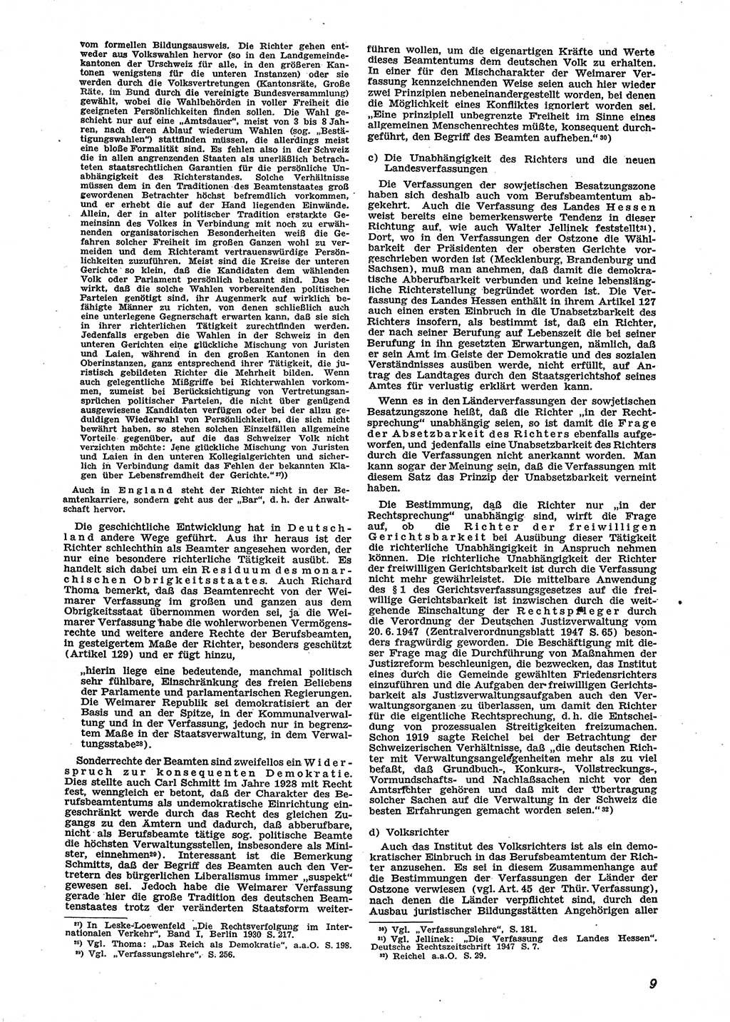 Neue Justiz (NJ), Zeitschrift für Recht und Rechtswissenschaft [Sowjetische Besatzungszone (SBZ) Deutschland], 2. Jahrgang 1948, Seite 9 (NJ SBZ Dtl. 1948, S. 9)