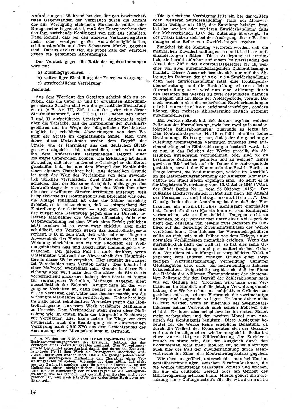 Neue Justiz (NJ), Zeitschrift für Recht und Rechtswissenschaft [Sowjetische Besatzungszone (SBZ) Deutschland], 2. Jahrgang 1948, Seite 14 (NJ SBZ Dtl. 1948, S. 14)