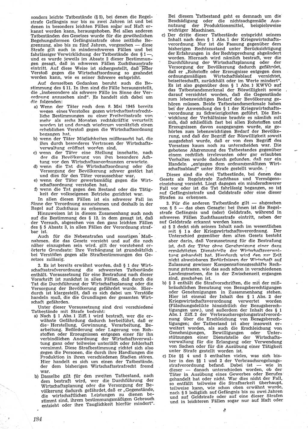 Neue Justiz (NJ), Zeitschrift für Recht und Rechtswissenschaft [Sowjetische Besatzungszone (SBZ) Deutschland], 2. Jahrgang 1948, Seite 184 (NJ SBZ Dtl. 1948, S. 184)