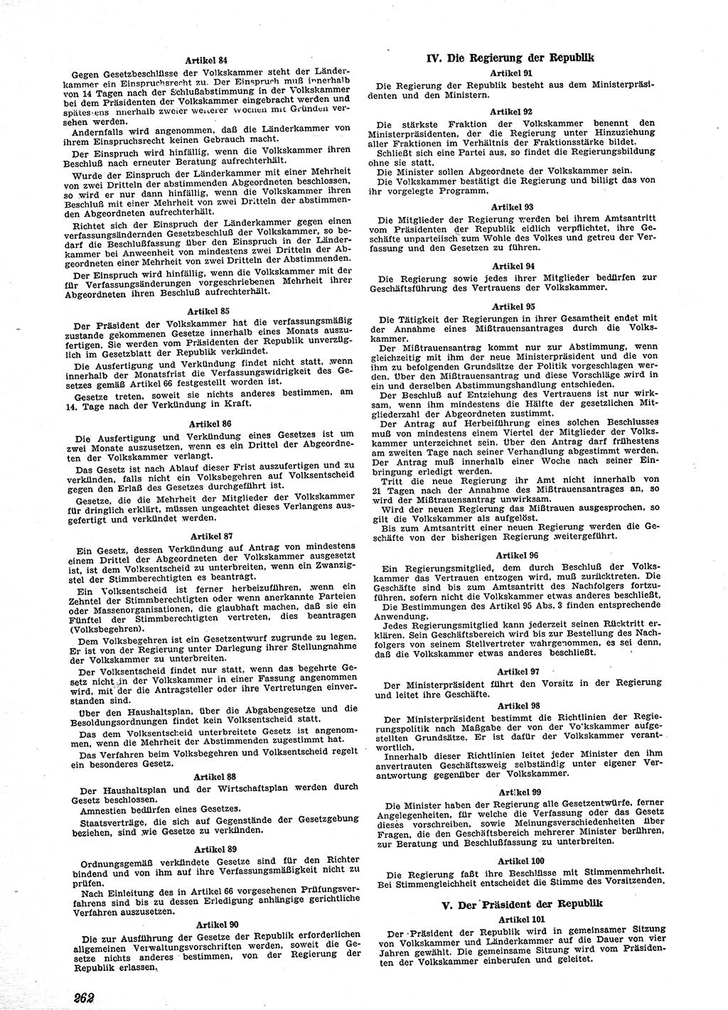 Neue Justiz (NJ), Zeitschrift für Recht und Rechtswissenschaft [Sowjetische Besatzungszone (SBZ) Deutschland], 2. Jahrgang 1948, Seite 262 (NJ SBZ Dtl. 1948, S. 262)