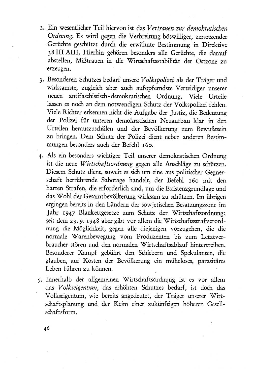 Probleme eines demokratischen Strafrechts [Sowjetische Besatzungszone (SBZ) Deutschlands] 1949, Seite 46 (Probl. Strafr. SBZ Dtl. 1949, S. 46)