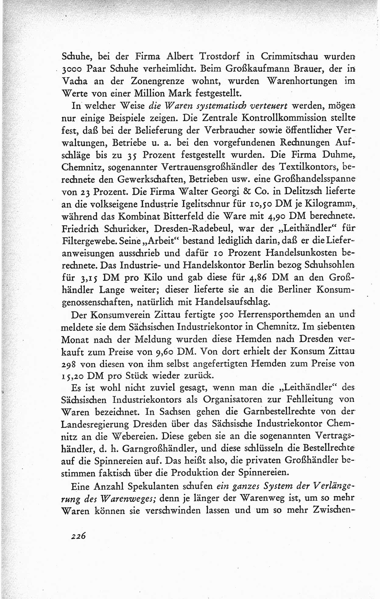 Protokoll der ersten Parteikonferenz der Sozialistischen Einheitspartei Deutschlands (SED) [Sowjetische Besatzungszone (SBZ) Deutschlands] vom 25. bis 28. Januar 1949 im Hause der Deutschen Wirtschaftskommission zu Berlin, Seite 226 (Prot. 1. PK SED SBZ Dtl. 1949, S. 226)