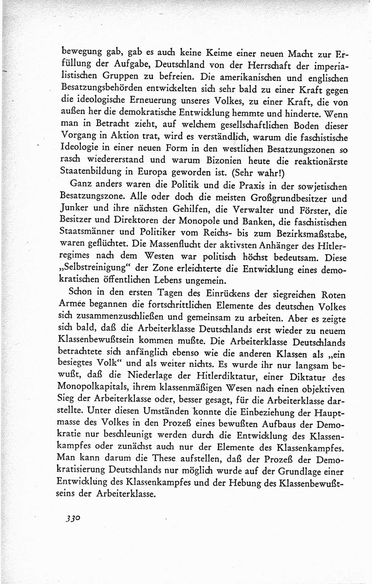 Protokoll der ersten Parteikonferenz der Sozialistischen Einheitspartei Deutschlands (SED) [Sowjetische Besatzungszone (SBZ) Deutschlands] vom 25. bis 28. Januar 1949 im Hause der Deutschen Wirtschaftskommission zu Berlin, Seite 330 (Prot. 1. PK SED SBZ Dtl. 1949, S. 330)