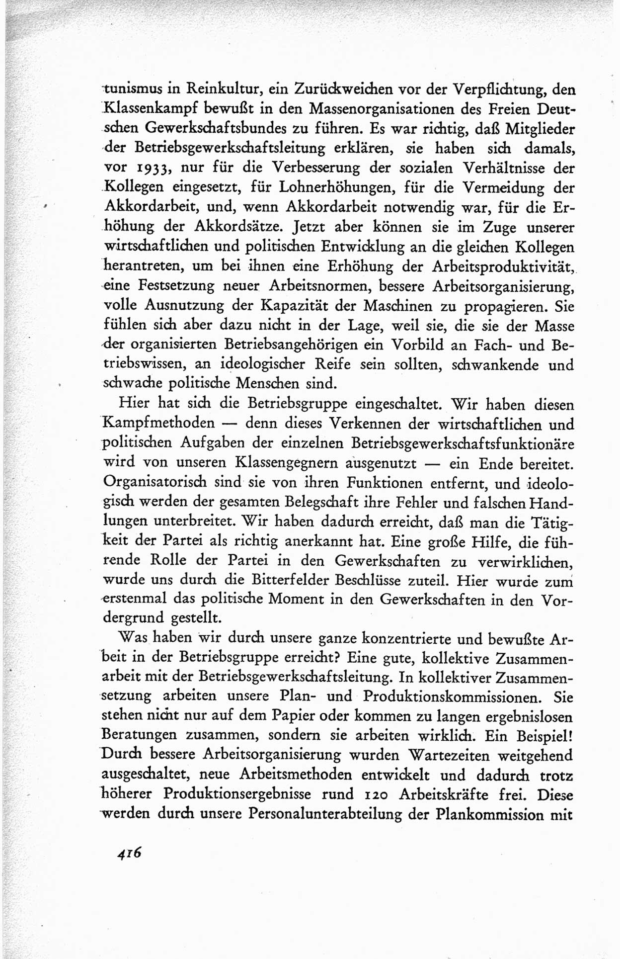 Protokoll der ersten Parteikonferenz der Sozialistischen Einheitspartei Deutschlands (SED) [Sowjetische Besatzungszone (SBZ) Deutschlands] vom 25. bis 28. Januar 1949 im Hause der Deutschen Wirtschaftskommission zu Berlin, Seite 416 (Prot. 1. PK SED SBZ Dtl. 1949, S. 416)