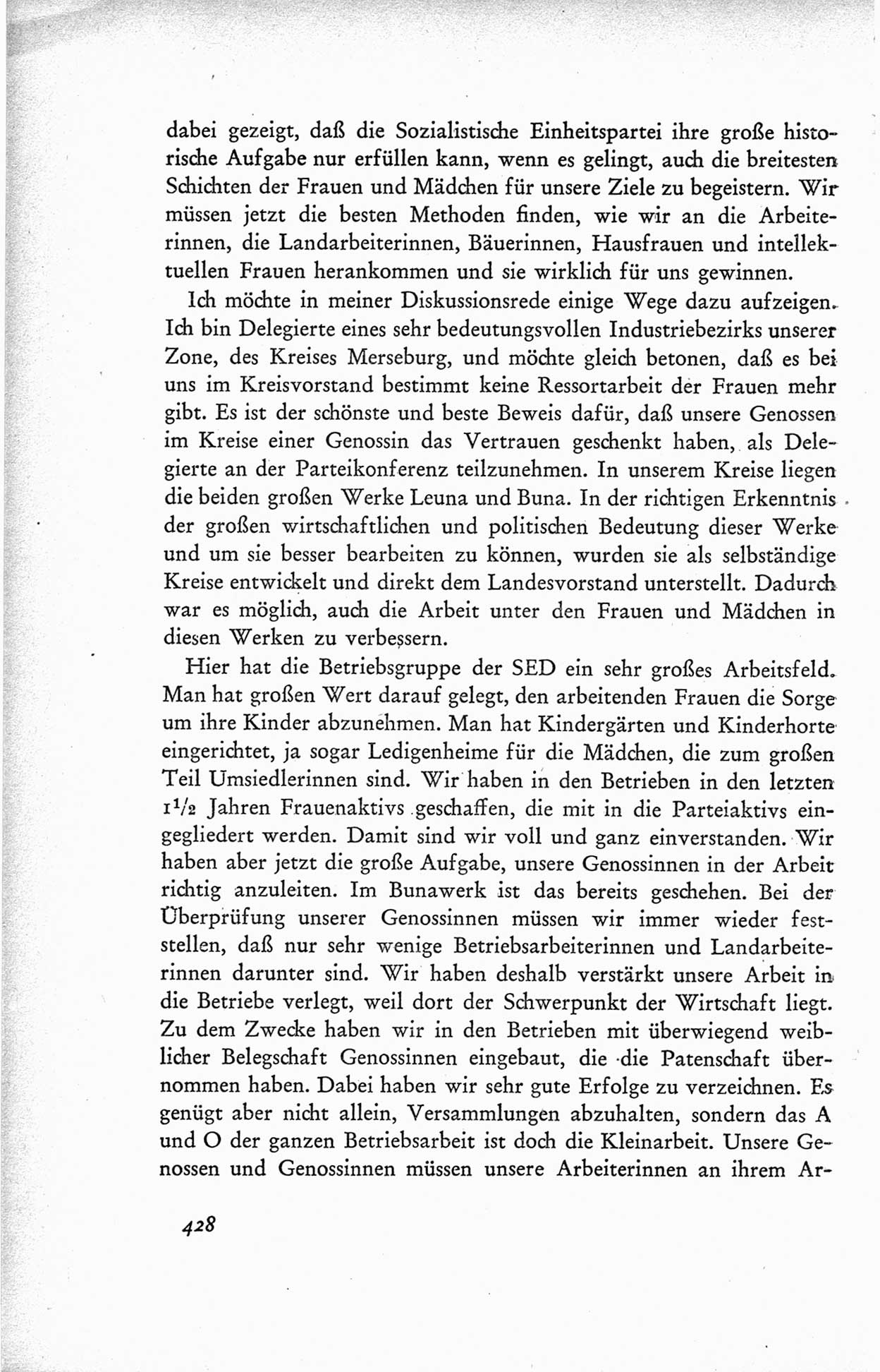 Protokoll der ersten Parteikonferenz der Sozialistischen Einheitspartei Deutschlands (SED) [Sowjetische Besatzungszone (SBZ) Deutschlands] vom 25. bis 28. Januar 1949 im Hause der Deutschen Wirtschaftskommission zu Berlin, Seite 428 (Prot. 1. PK SED SBZ Dtl. 1949, S. 428)