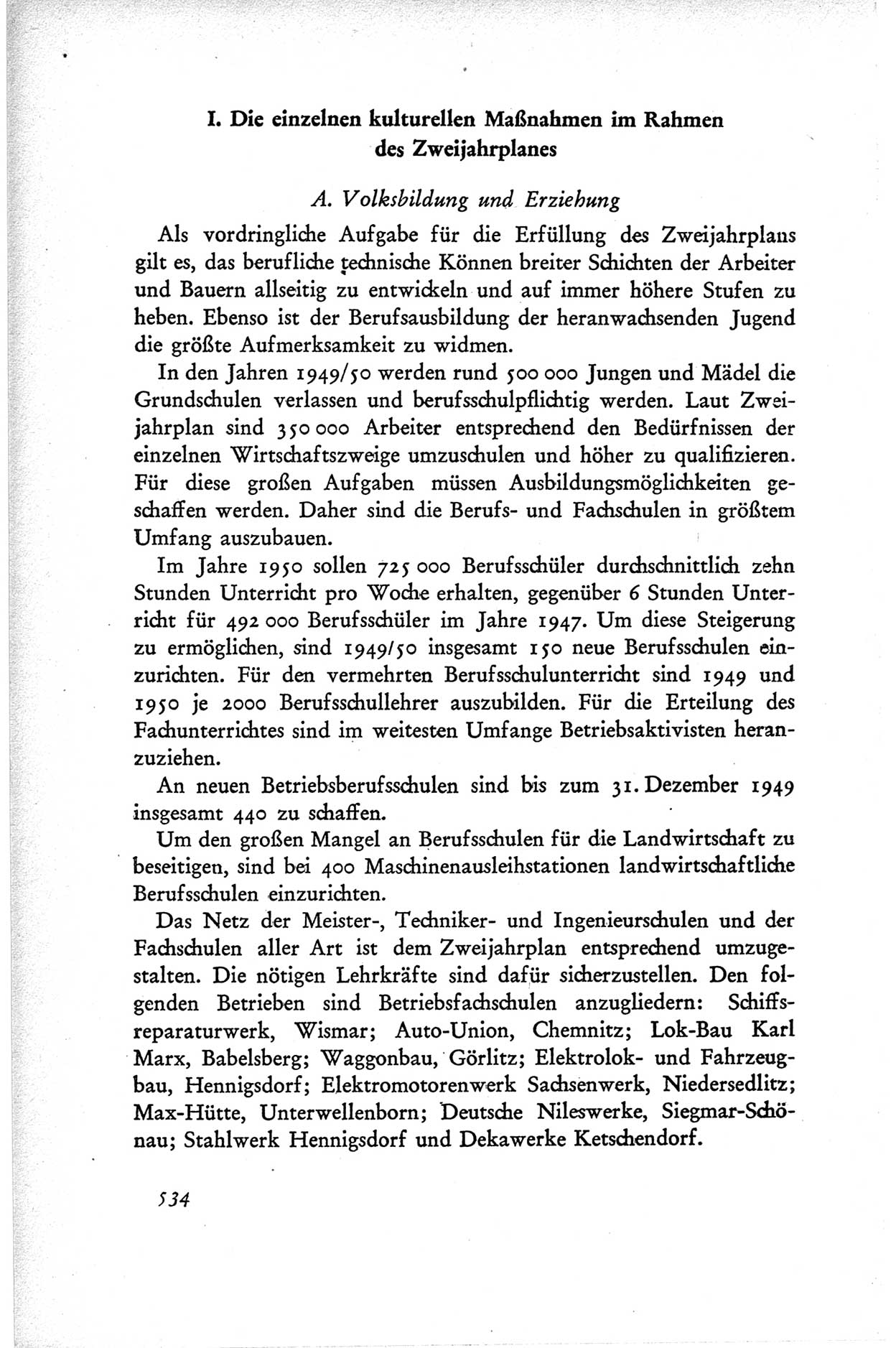 Protokoll der ersten Parteikonferenz der Sozialistischen Einheitspartei Deutschlands (SED) [Sowjetische Besatzungszone (SBZ) Deutschlands] vom 25. bis 28. Januar 1949 im Hause der Deutschen Wirtschaftskommission zu Berlin, Seite 534 (Prot. 1. PK SED SBZ Dtl. 1949, S. 534)