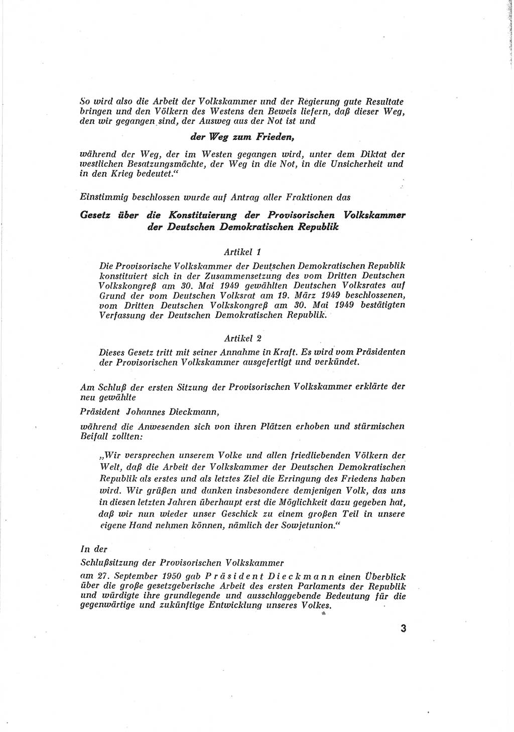 Provisorische Volkskammer (VK) der Deutschen Demokratischen Republik (DDR) 1949-1950, Dokument 5 (Prov. VK DDR 1949-1950, Dok. 5)