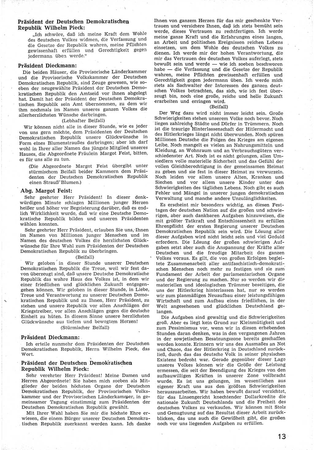 Provisorische Volkskammer (VK) der Deutschen Demokratischen Republik (DDR) 1949-1950, Dokument 25 (Prov. VK DDR 1949-1950, Dok. 25)