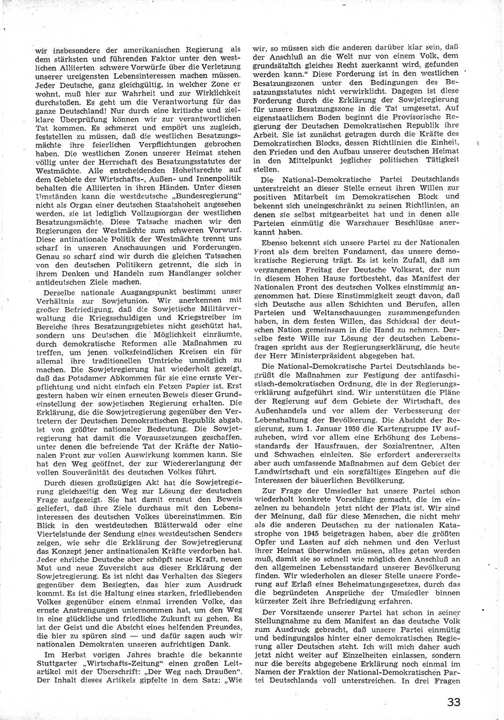 Provisorische Volkskammer (VK) der Deutschen Demokratischen Republik (DDR) 1949-1950, Dokument 45 (Prov. VK DDR 1949-1950, Dok. 45)