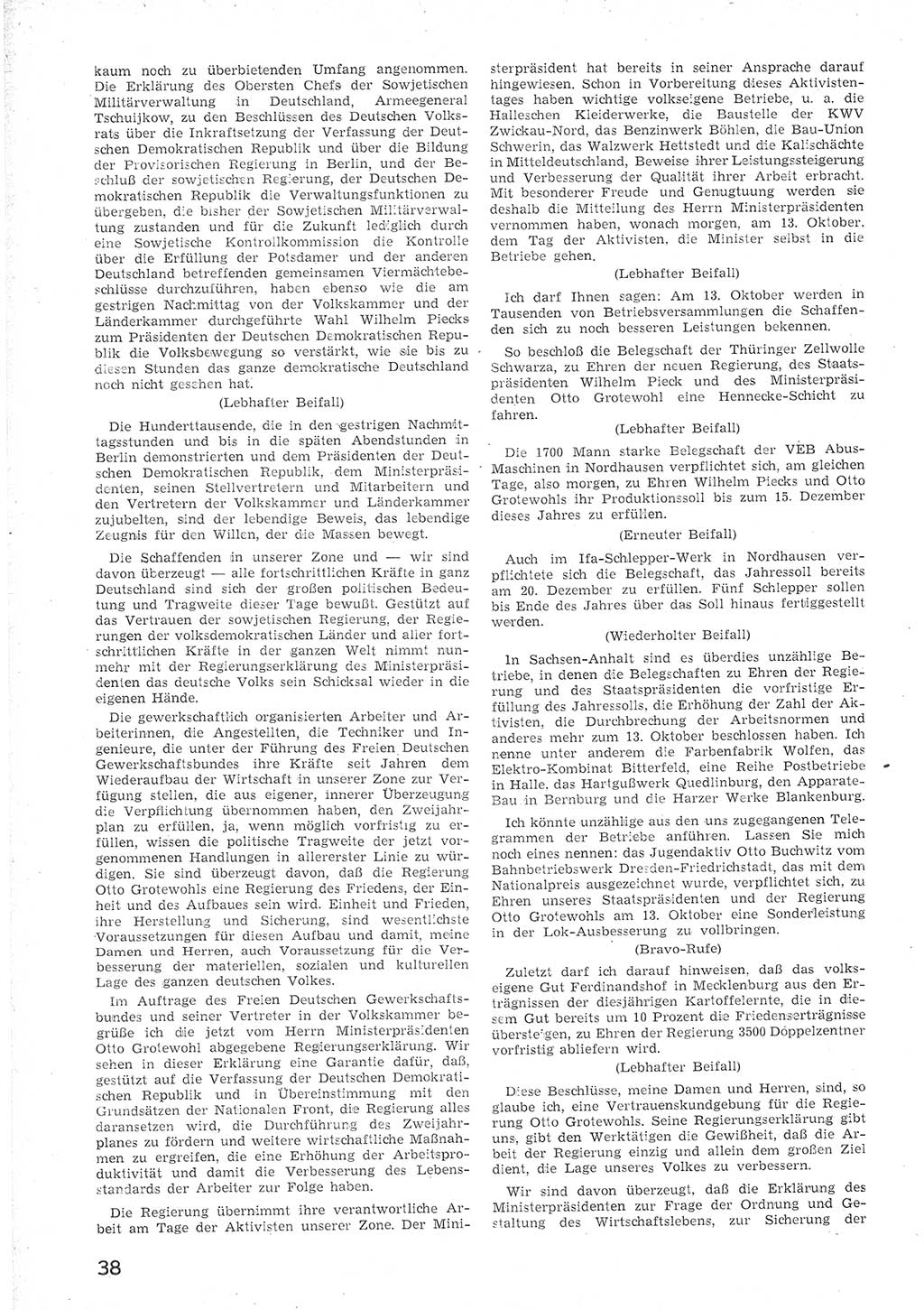 Provisorische Volkskammer (VK) der Deutschen Demokratischen Republik (DDR) 1949-1950, Dokument 50 (Prov. VK DDR 1949-1950, Dok. 50)