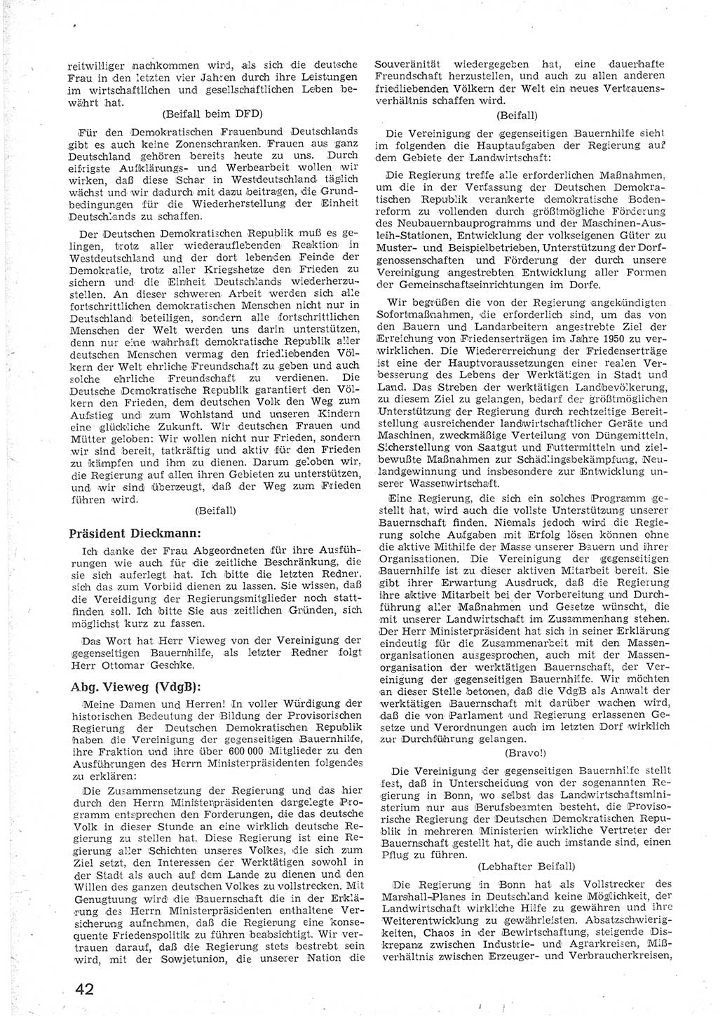 Provisorische Volkskammer (VK) der Deutschen Demokratischen Republik (DDR) 1949-1950, Dokument 54 (Prov. VK DDR 1949-1950, Dok. 54)