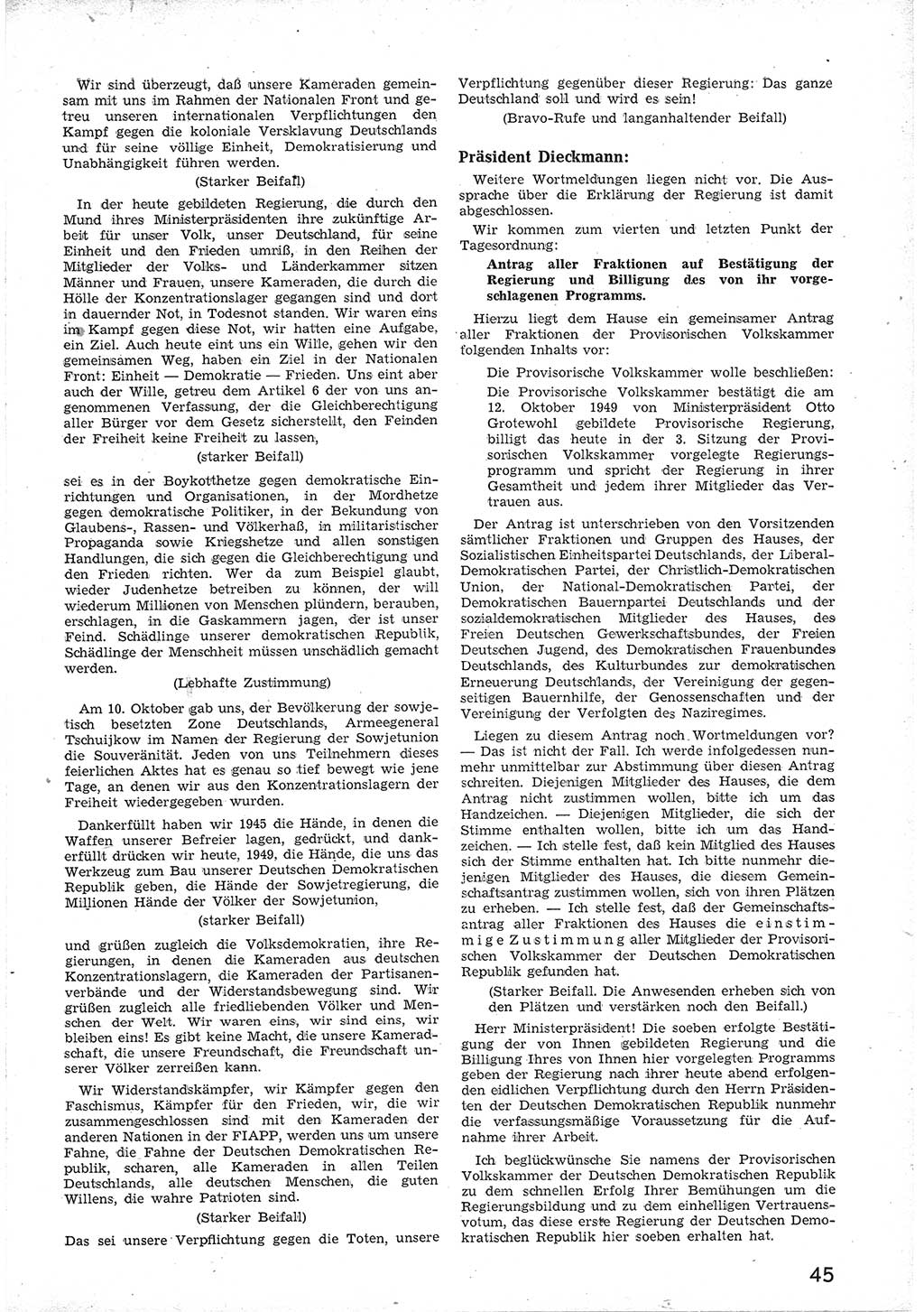 Provisorische Volkskammer (VK) der Deutschen Demokratischen Republik (DDR) 1949-1950, Dokument 57 (Prov. VK DDR 1949-1950, Dok. 57)