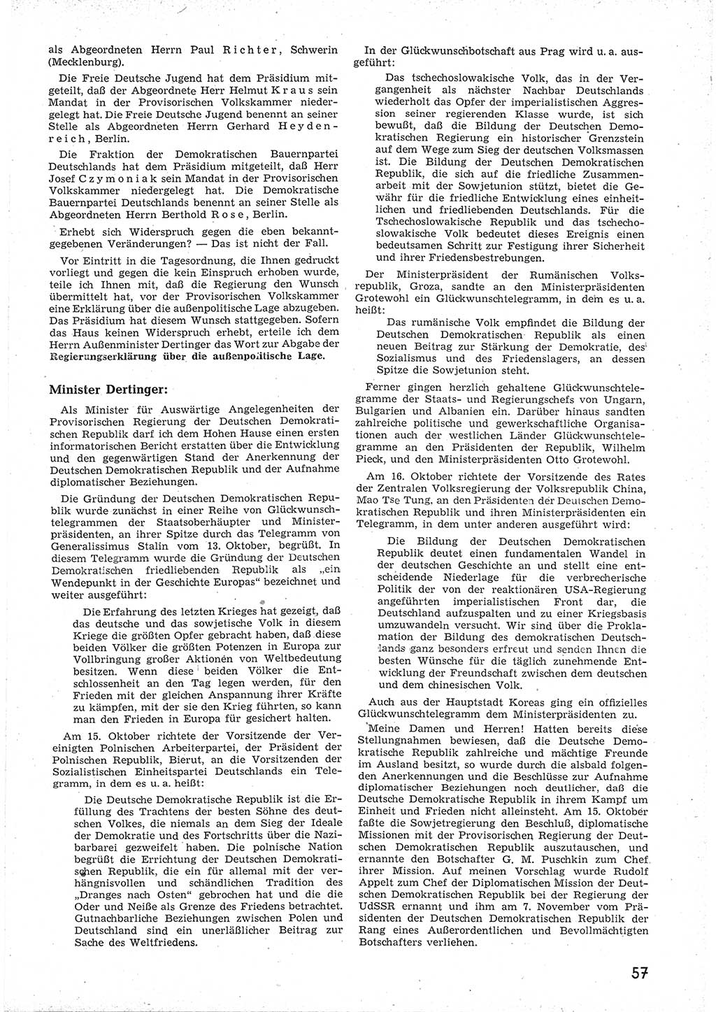Provisorische Volkskammer (VK) der Deutschen Demokratischen Republik (DDR) 1949-1950, Dokument 69 (Prov. VK DDR 1949-1950, Dok. 69)