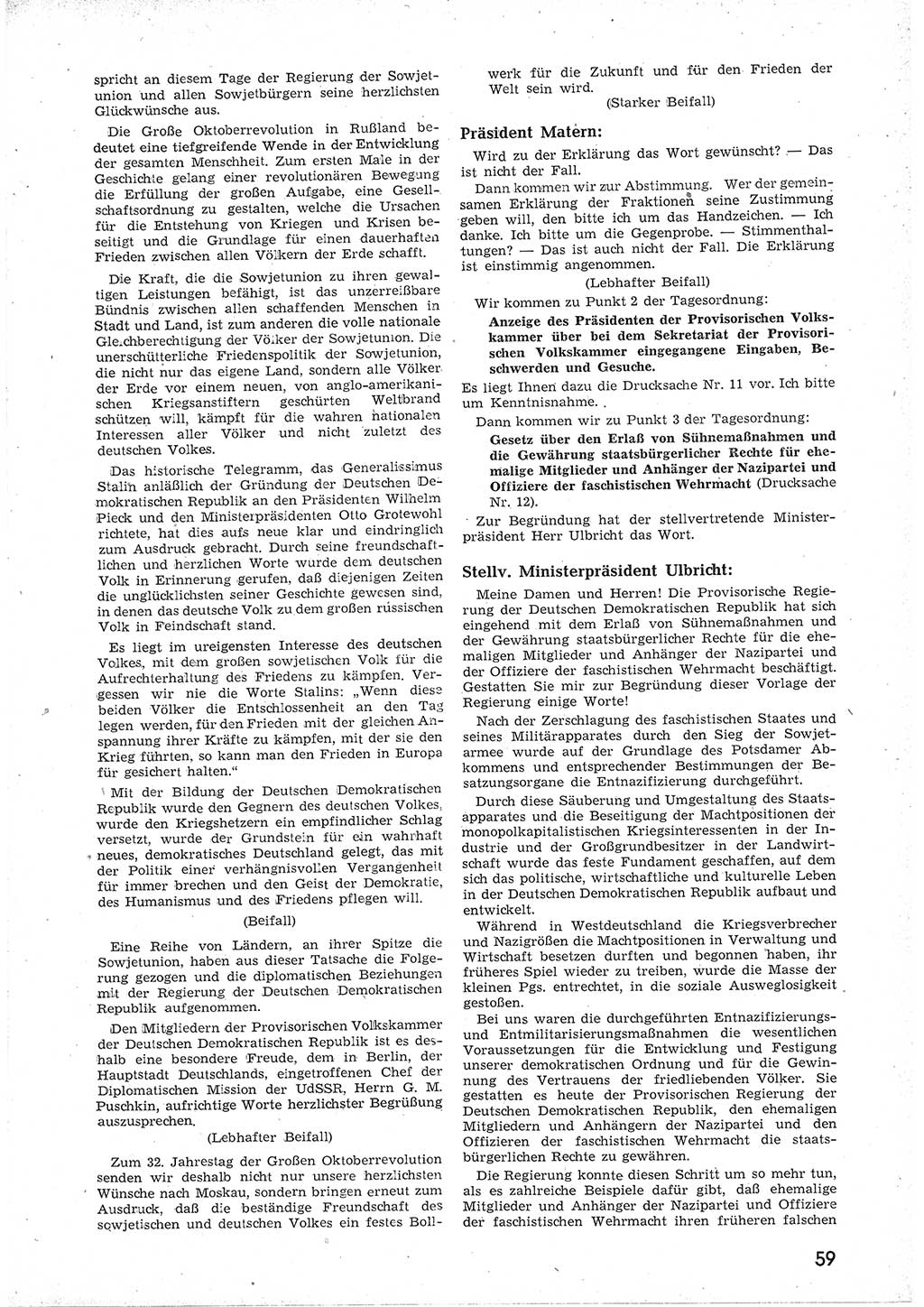 Provisorische Volkskammer (VK) der Deutschen Demokratischen Republik (DDR) 1949-1950, Dokument 71 (Prov. VK DDR 1949-1950, Dok. 71)