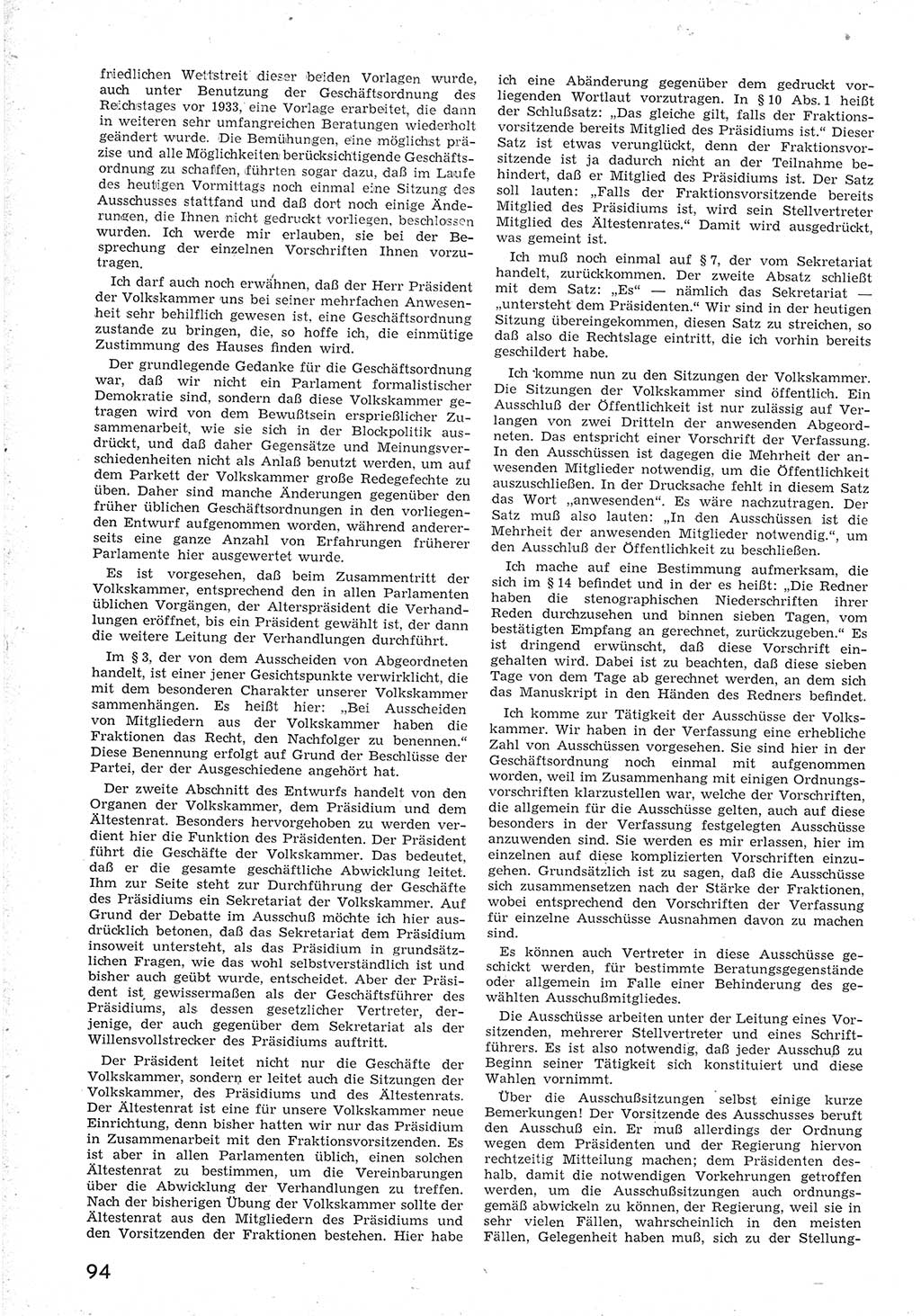 Provisorische Volkskammer (VK) der Deutschen Demokratischen Republik (DDR) 1949-1950, Dokument 106 (Prov. VK DDR 1949-1950, Dok. 106)