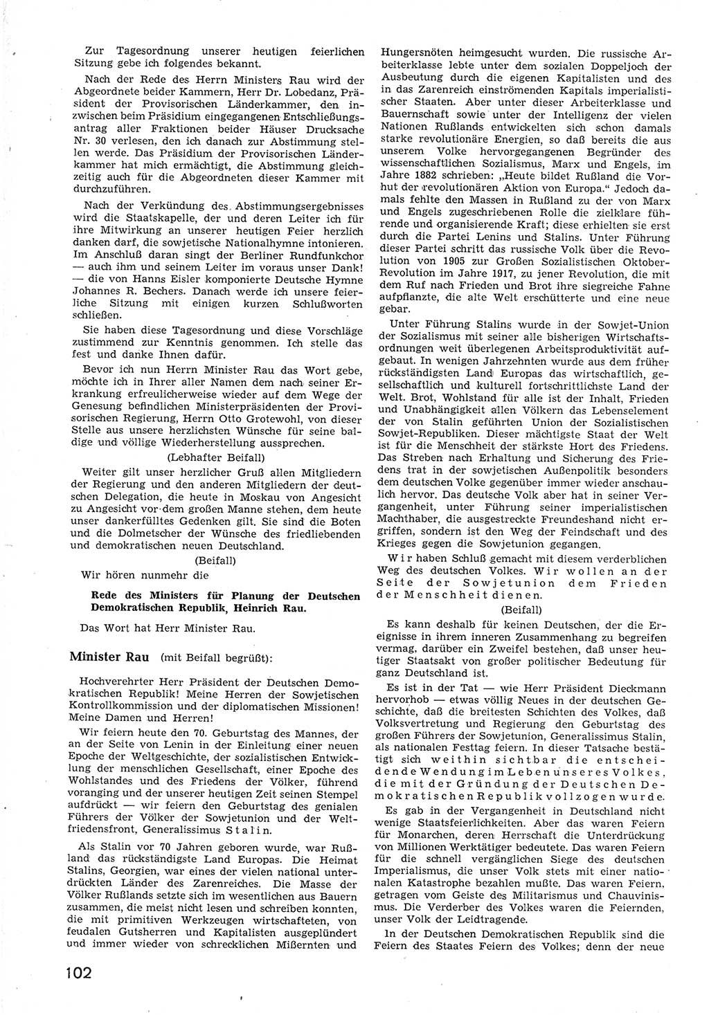Provisorische Volkskammer (VK) der Deutschen Demokratischen Republik (DDR) 1949-1950, Dokument 114 (Prov. VK DDR 1949-1950, Dok. 114)