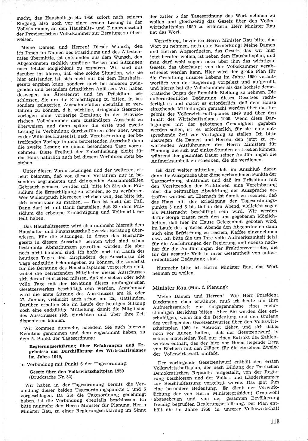 Provisorische Volkskammer (VK) der Deutschen Demokratischen Republik (DDR) 1949-1950, Dokument 125 (Prov. VK DDR 1949-1950, Dok. 125)