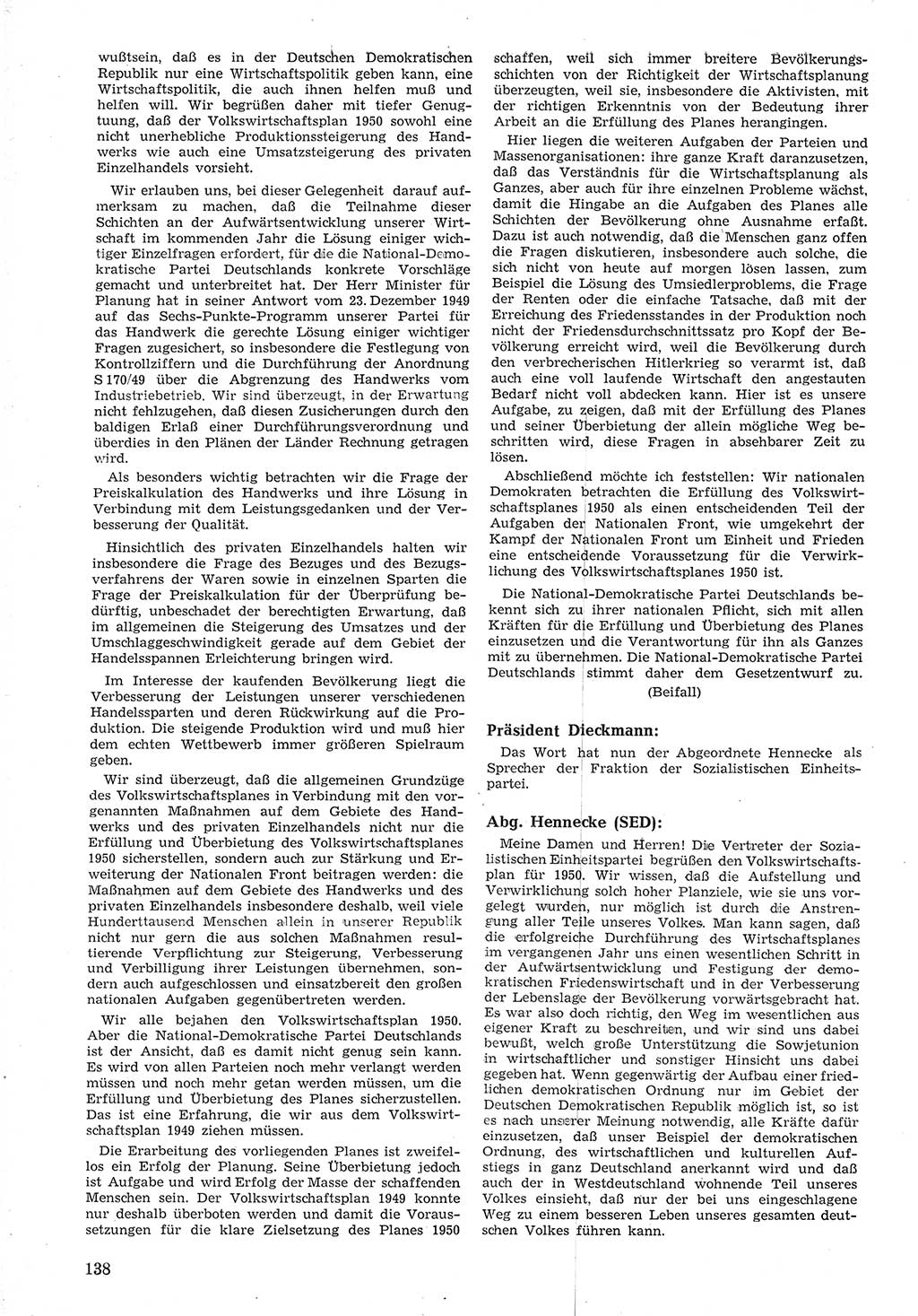 Provisorische Volkskammer (VK) der Deutschen Demokratischen Republik (DDR) 1949-1950, Dokument 150 (Prov. VK DDR 1949-1950, Dok. 150)
