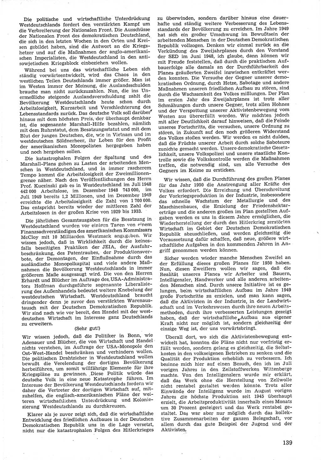 Provisorische Volkskammer (VK) der Deutschen Demokratischen Republik (DDR) 1949-1950, Dokument 151 (Prov. VK DDR 1949-1950, Dok. 151)