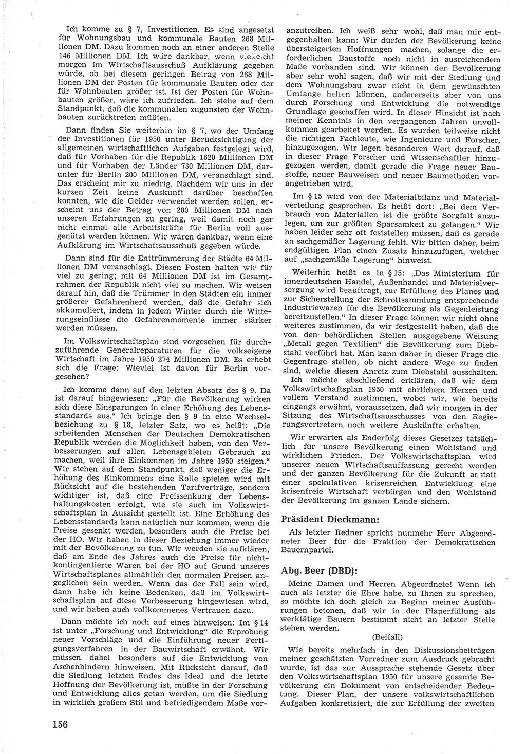 Provisorische Volkskammer (VK) der Deutschen Demokratischen Republik (DDR) 1949-1950, Dokument 168 (Prov. VK DDR 1949-1950, Dok. 168)